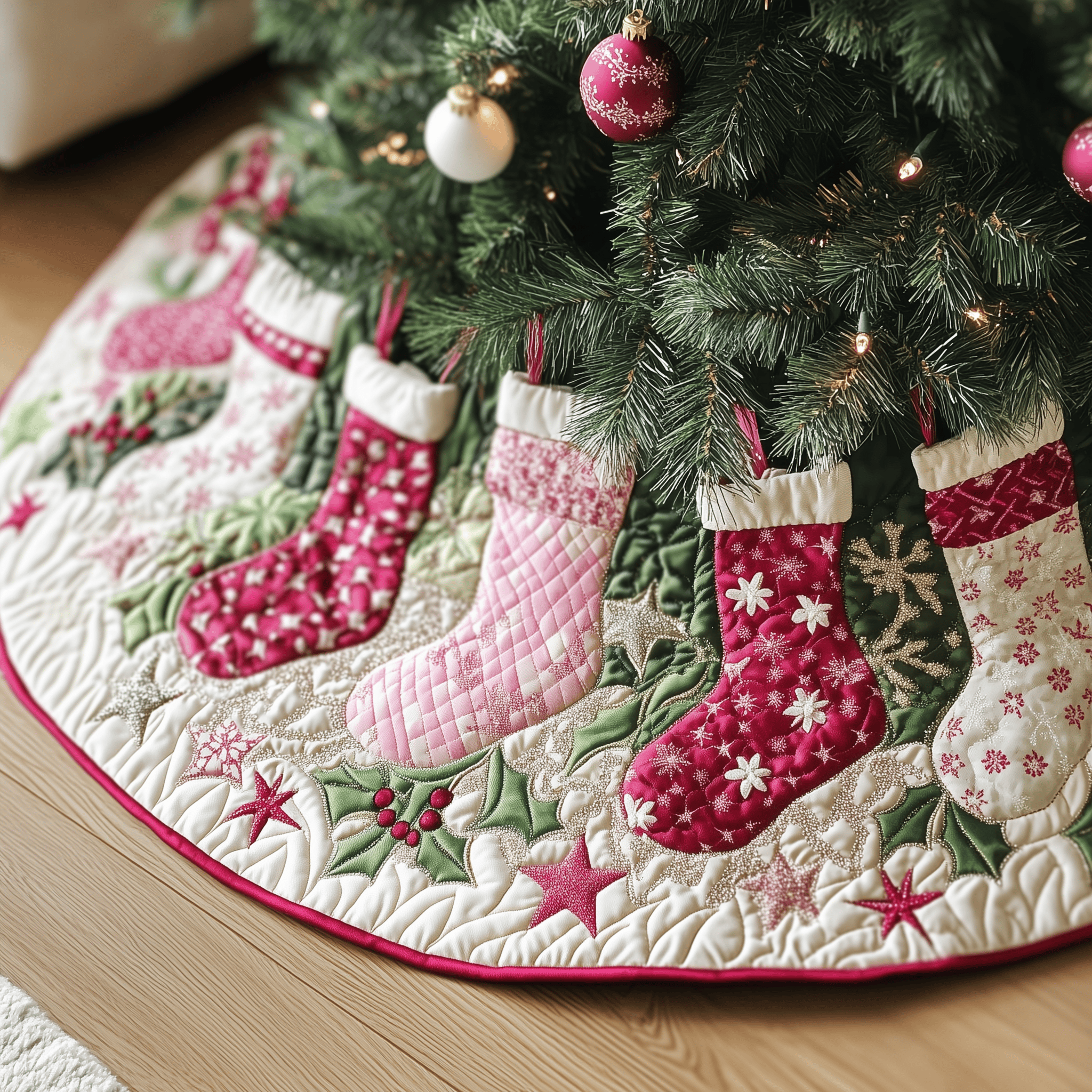 Christmas Stockings Quilted Tree Skirt Protect Your Home with a Tree Skirt Designed for Joy Christmas Stockings Quilted Tree Skirt Protect Your Home with a Tree Skirt Designed for Joy