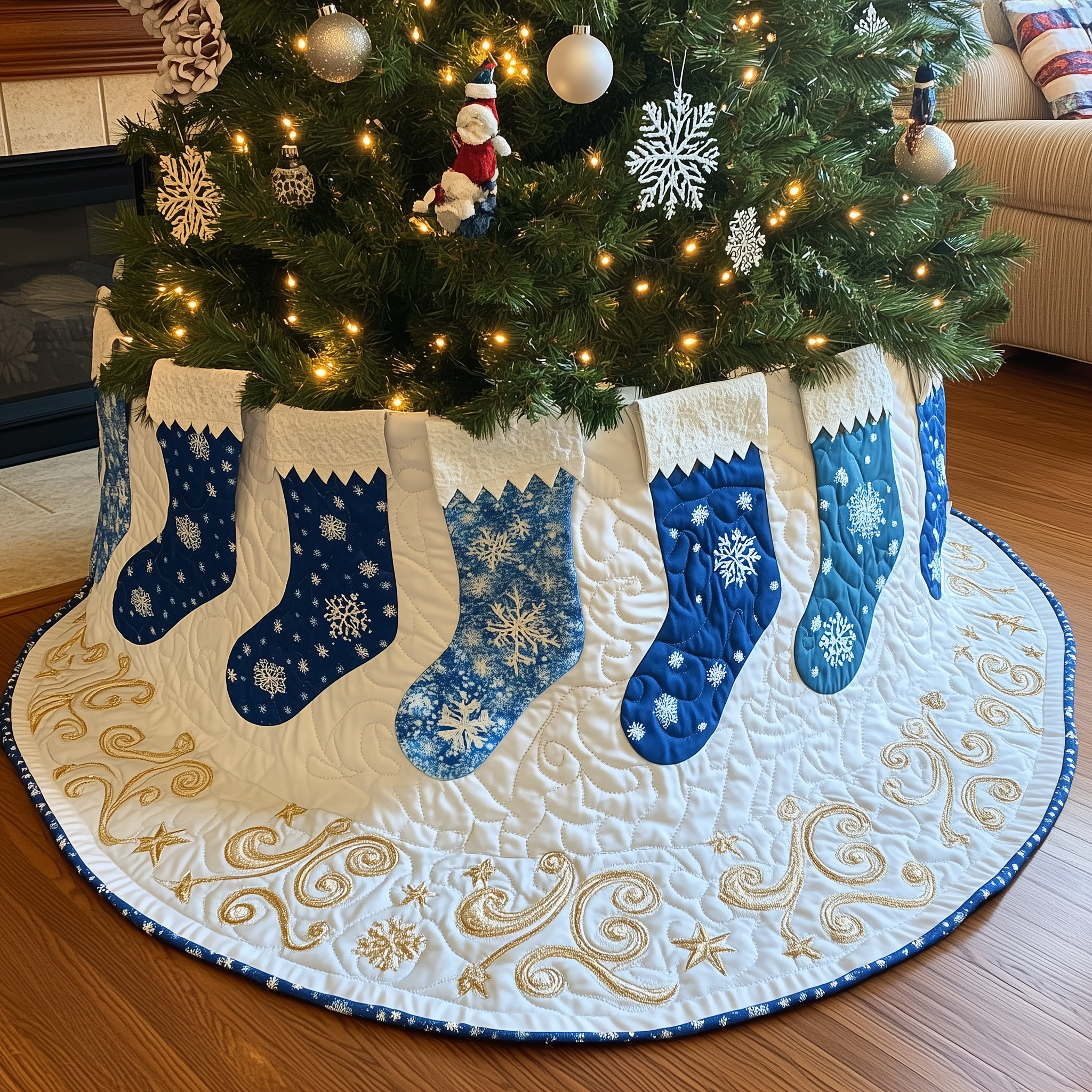 Christmas Stockings Quilted Tree Skirt Relax This Christmas with a Floor-Safe Tree Skirt Christmas Stockings Quilted Tree Skirt Relax This Christmas with a Floor-Safe Tree Skirt