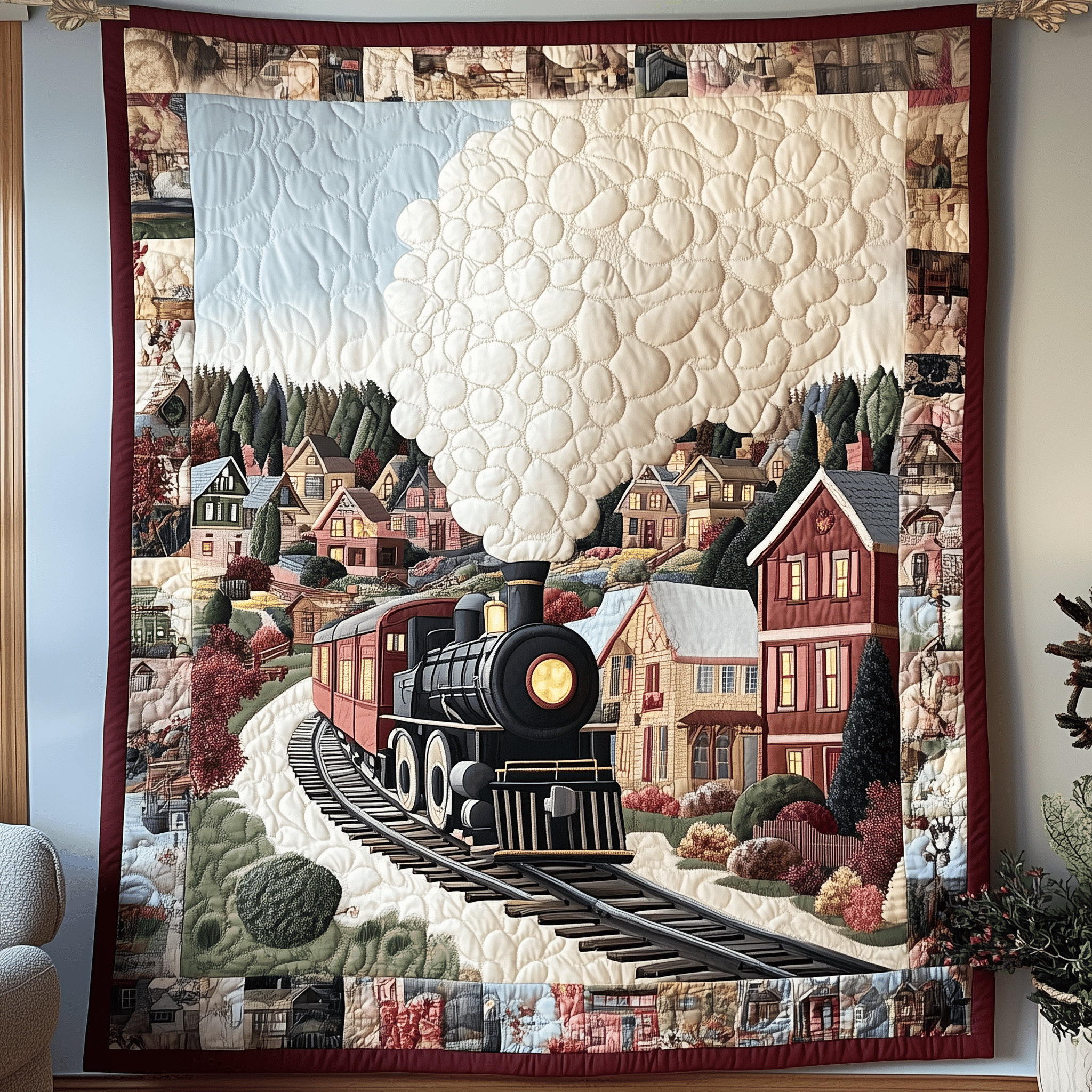 Christmas Train to Wonderland Quilted Blanket Celebrate Your Individuality with a Blanket That Speaks to You Christmas Train to Wonderland Quilted Blanket Celebrate Your Individuality with a Blanket That Speaks to You