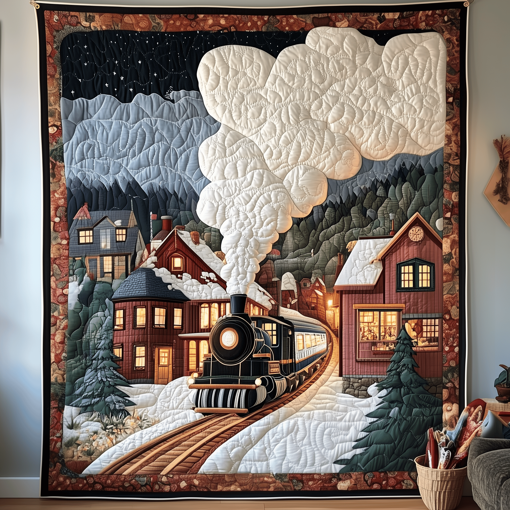 Christmas Train to Wonderland Quilted Blanket Feel Like Royalty with a Blanket Fit for Kings Christmas Train to Wonderland Quilted Blanket Feel Like Royalty with a Blanket Fit for Kings