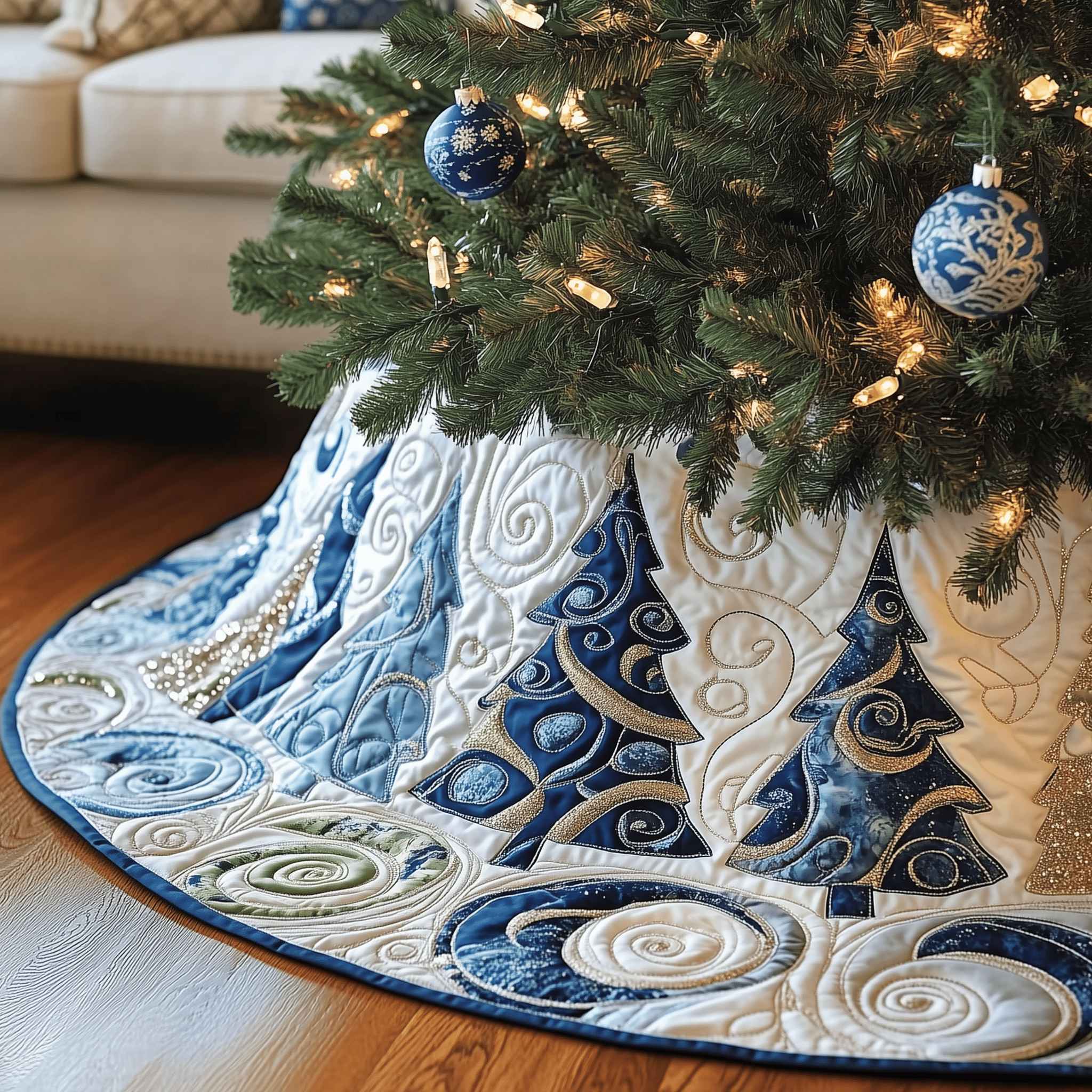 Christmas Tree Quilted Tree Skirt Celebrate the Holidays Without Stress Choose Safety Christmas Tree Quilted Tree Skirt Celebrate the Holidays Without Stress Choose Safety