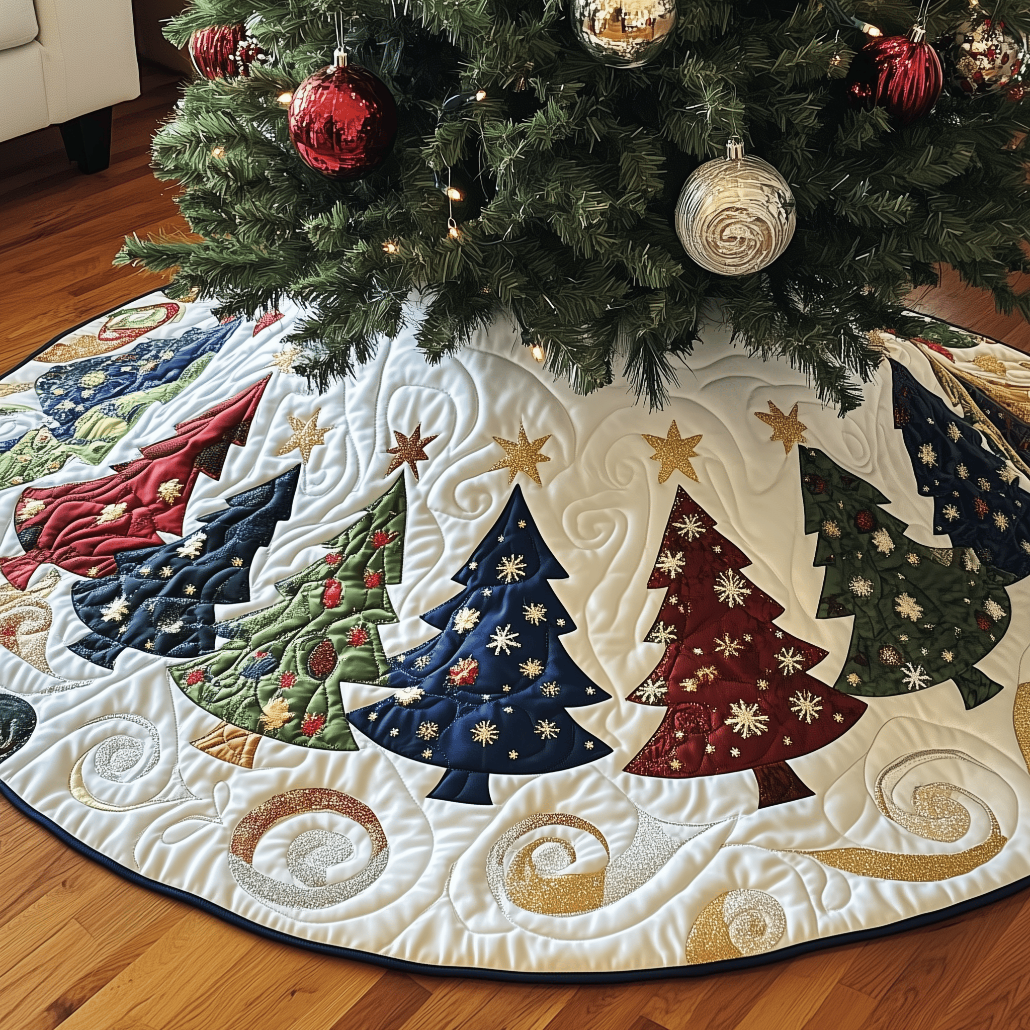 Christmas Tree Quilted Tree Skirt Relax and Let the Holidays Shine with a Trusted Tree Skirt Christmas Tree Quilted Tree Skirt Relax and Let the Holidays Shine with a Trusted Tree Skirt