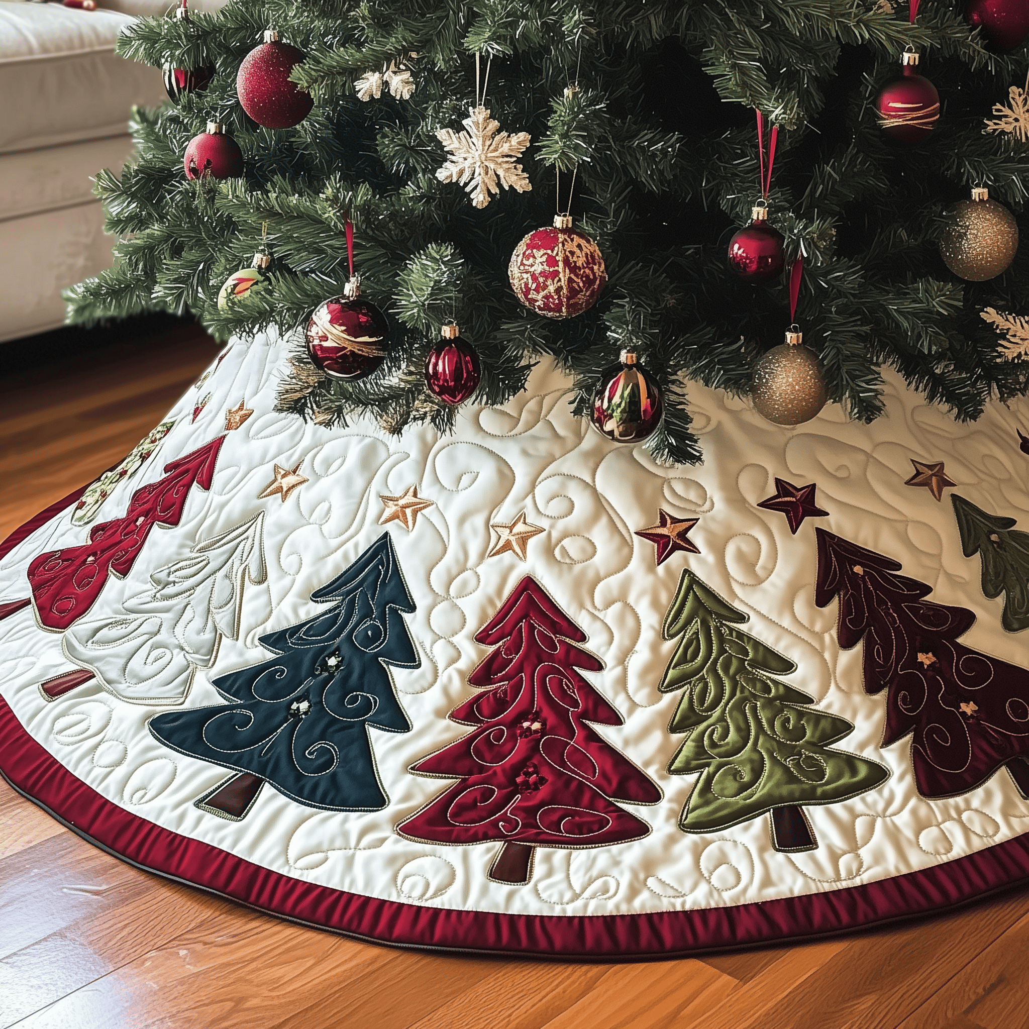 Christmas Tree Quilted Tree Skirt Wrap Your Holidays in Comfort with the Right Tree Skirt Christmas Tree Quilted Tree Skirt Wrap Your Holidays in Comfort with the Right Tree Skirt