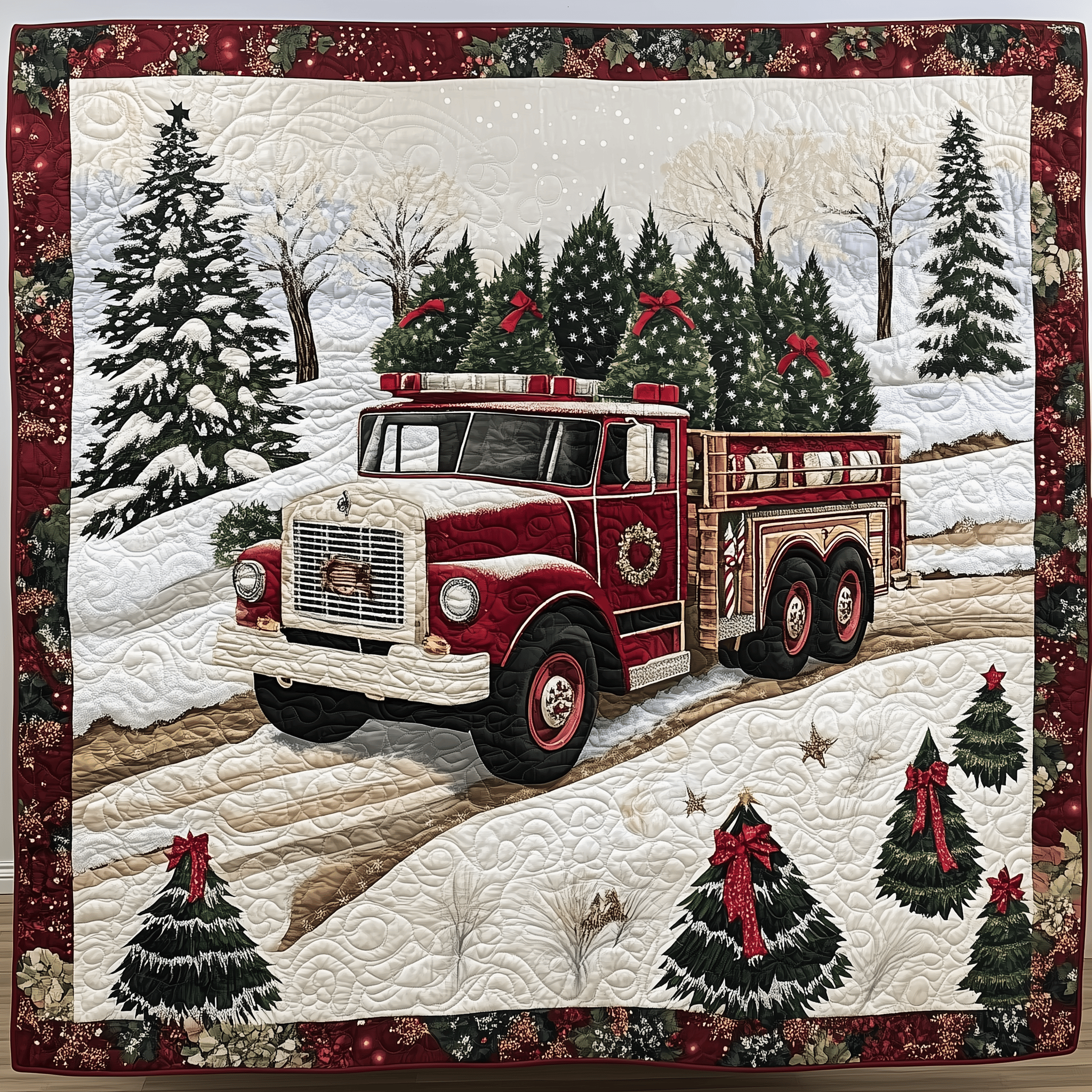 Christmas Truck Quilted Blanket Enjoy Cozy Moments Together with the Perfect Blanket Christmas Truck Quilted Blanket Enjoy Cozy Moments Together with the Perfect Blanket