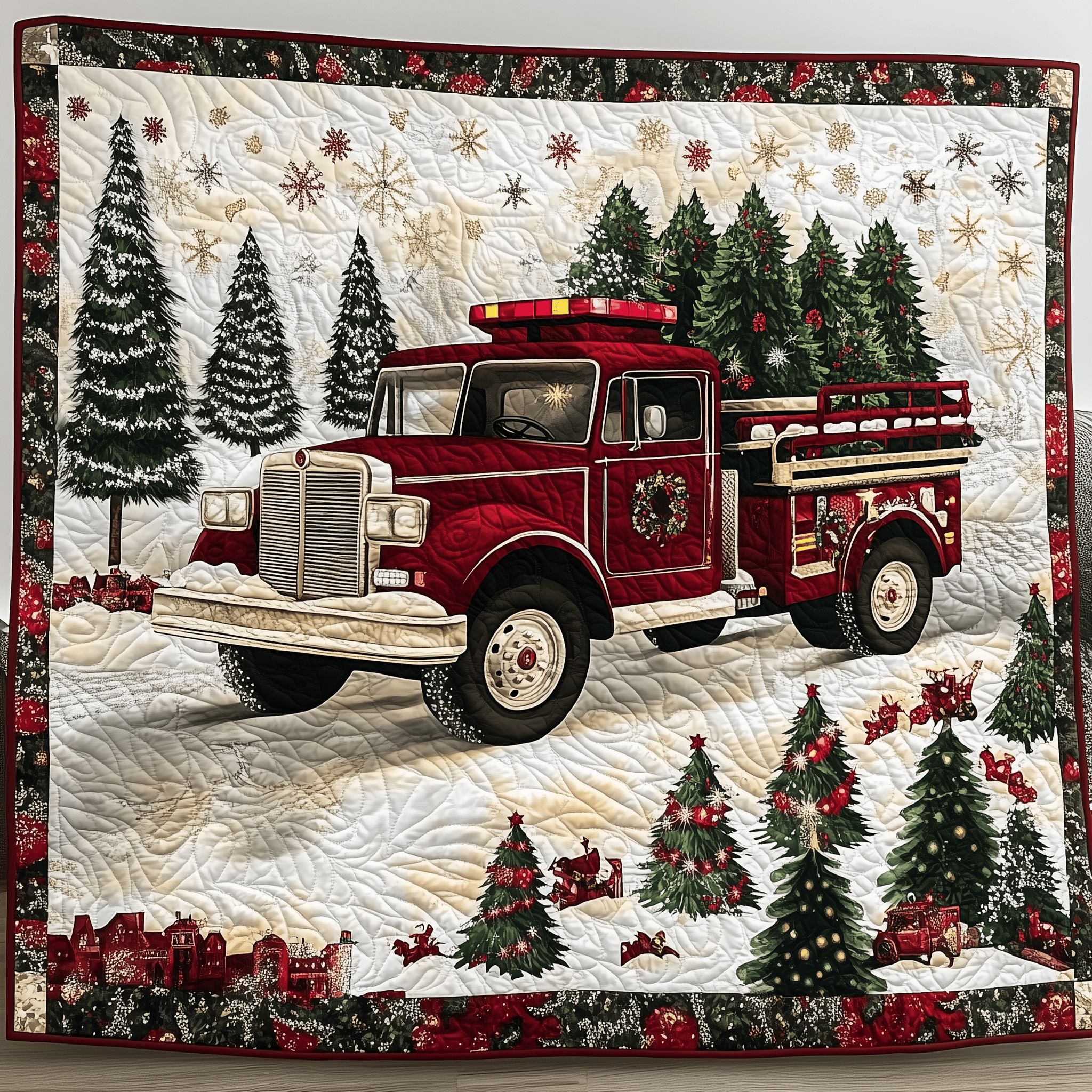Christmas Truck Quilted Blanket Feel the Heart of Home with a Blanket That Embraces All Christmas Truck Quilted Blanket Feel the Heart of Home with a Blanket That Embraces All