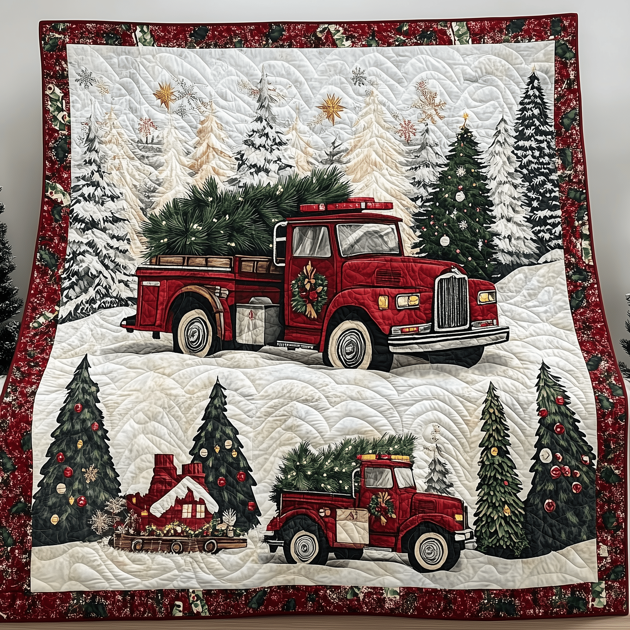 Christmas Truck Quilted Blanket Snuggle Up with a Blanket That Brings Everyone Closer Christmas Truck Quilted Blanket Snuggle Up with a Blanket That Brings Everyone Closer
