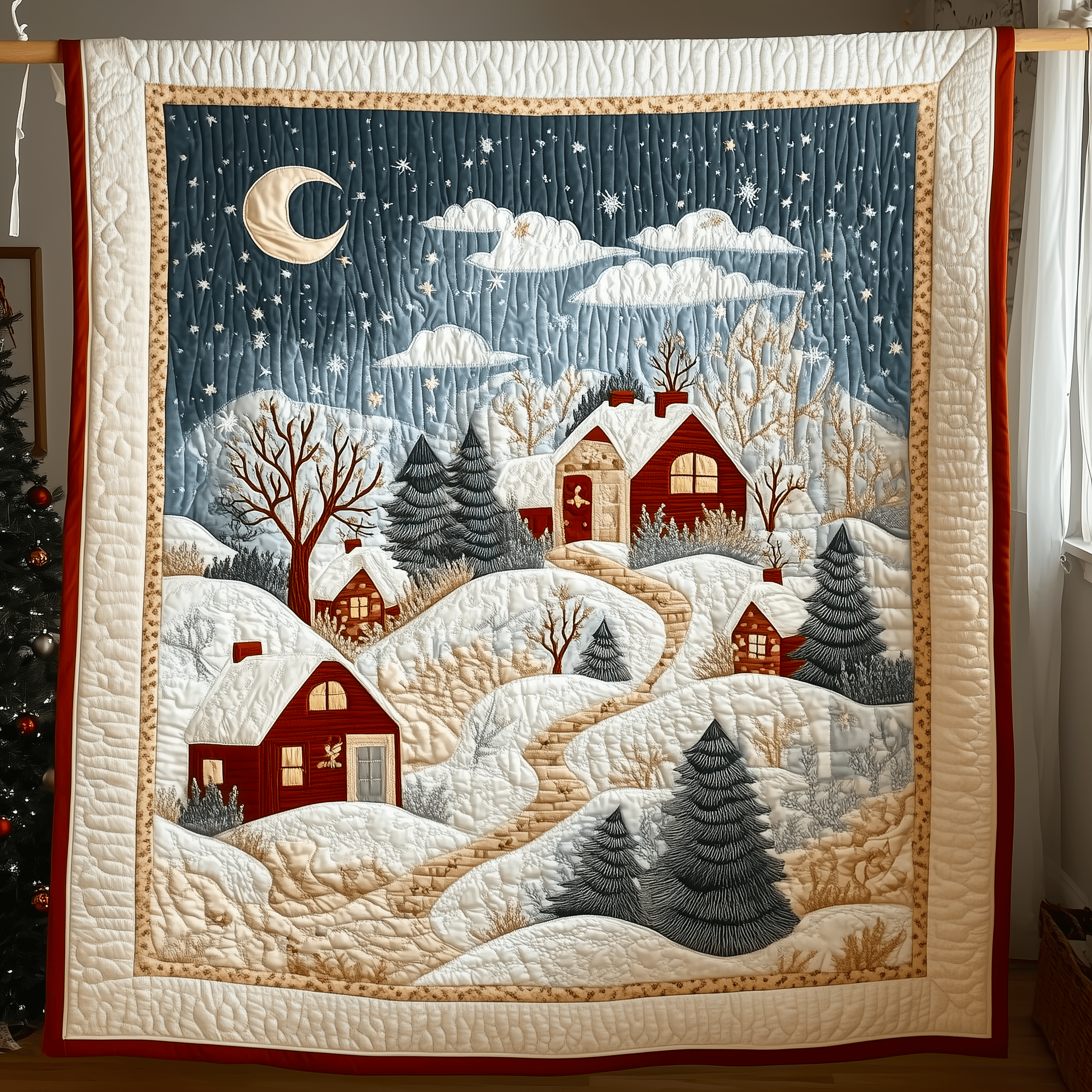 Christmas Village Quilted Blanket A Blanket That Makes Family Nights Extra Special Christmas Village Quilted Blanket A Blanket That Makes Family Nights Extra Special