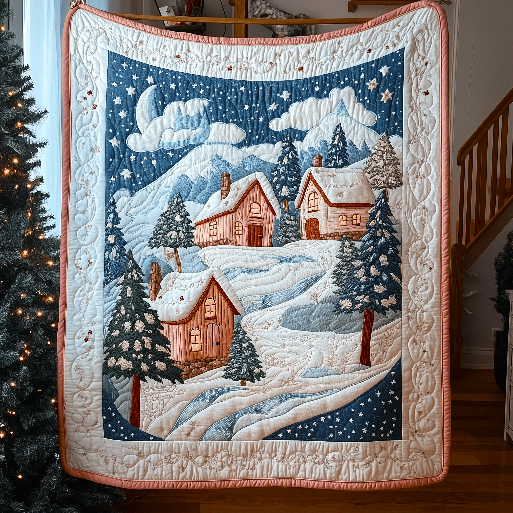 Christmas Village Quilted Blanket Create Warm Memories with Our Blanket for All Ages Christmas Village Quilted Blanket Create Warm Memories with Our Blanket for All Ages