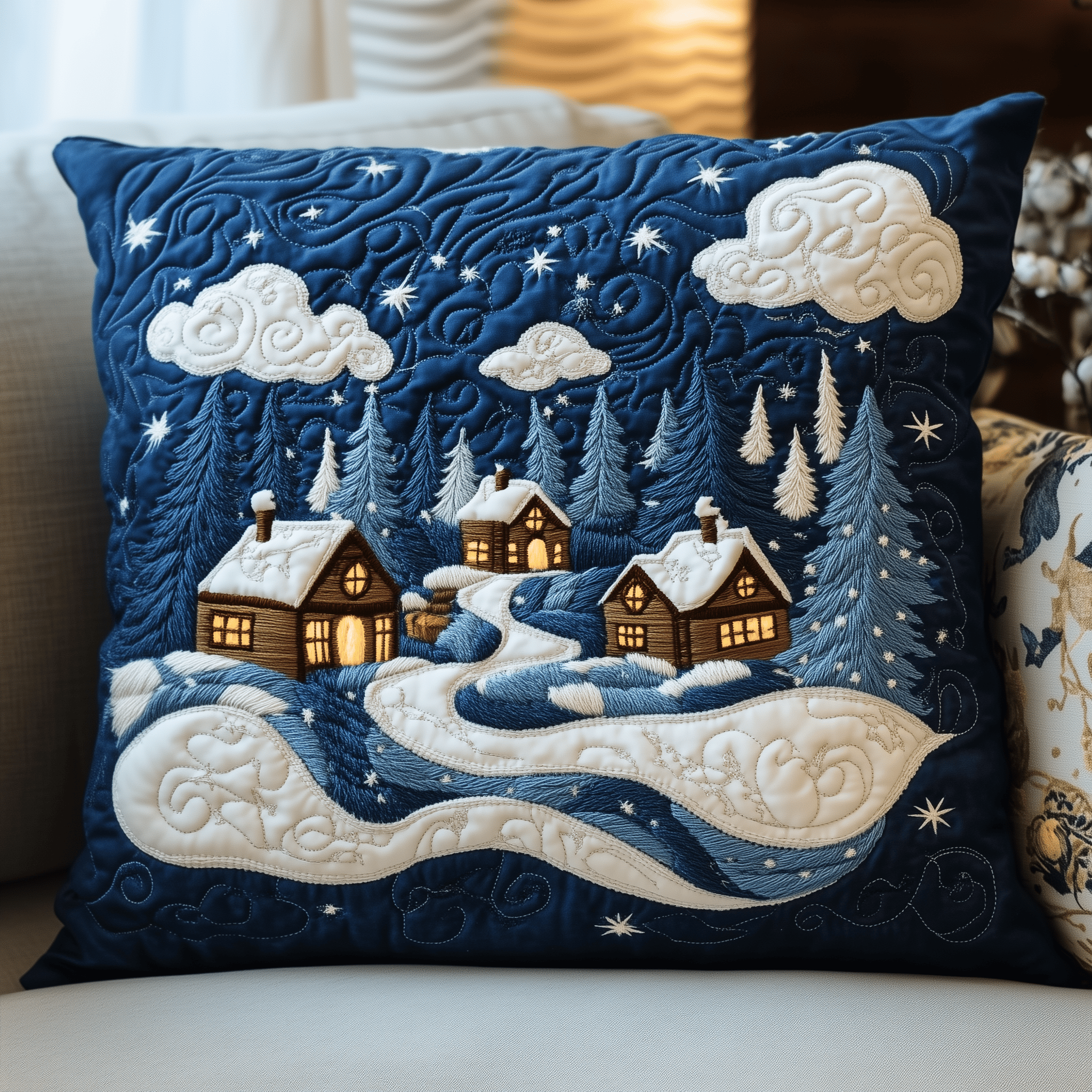 Christmas Village Quilted Pillow Case Innovative Pillow Cases for a Better Night's Sleep Christmas Village Quilted Pillow Case Innovative Pillow Cases for a Better Night's Sleep