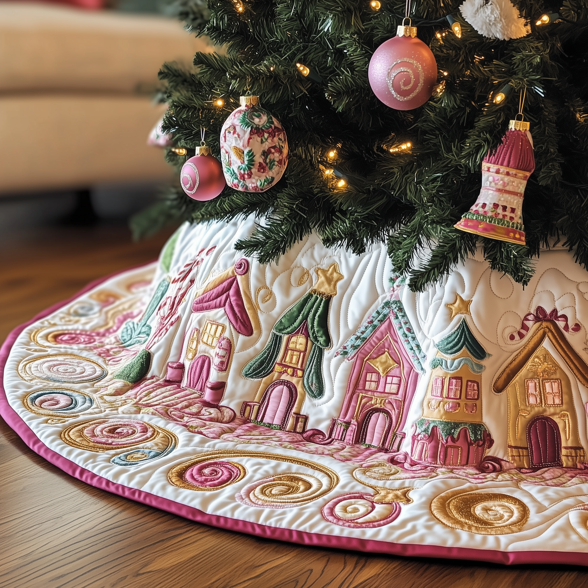 Christmas Village Quilted Tree Skirt Celebrate the Holidays the Right Way with a Perfect Tree Skirt Christmas Village Quilted Tree Skirt Celebrate the Holidays the Right Way with a Perfect Tree Skirt