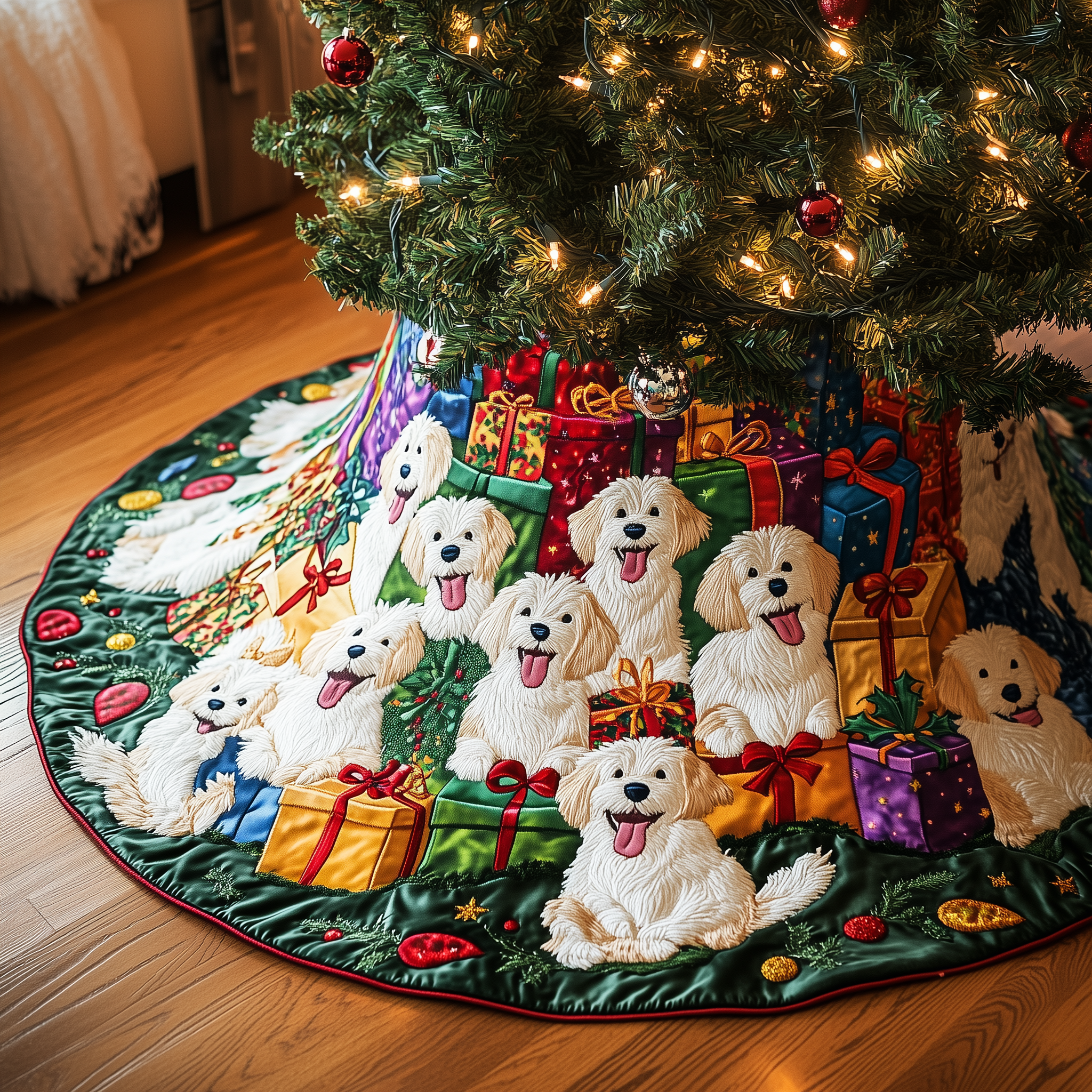 Christmas Westie Quilted Tree Skirt Feel Like Home with the Perfect Holiday Tree Skirt Christmas Westie Quilted Tree Skirt Feel Like Home with the Perfect Holiday Tree Skirt
