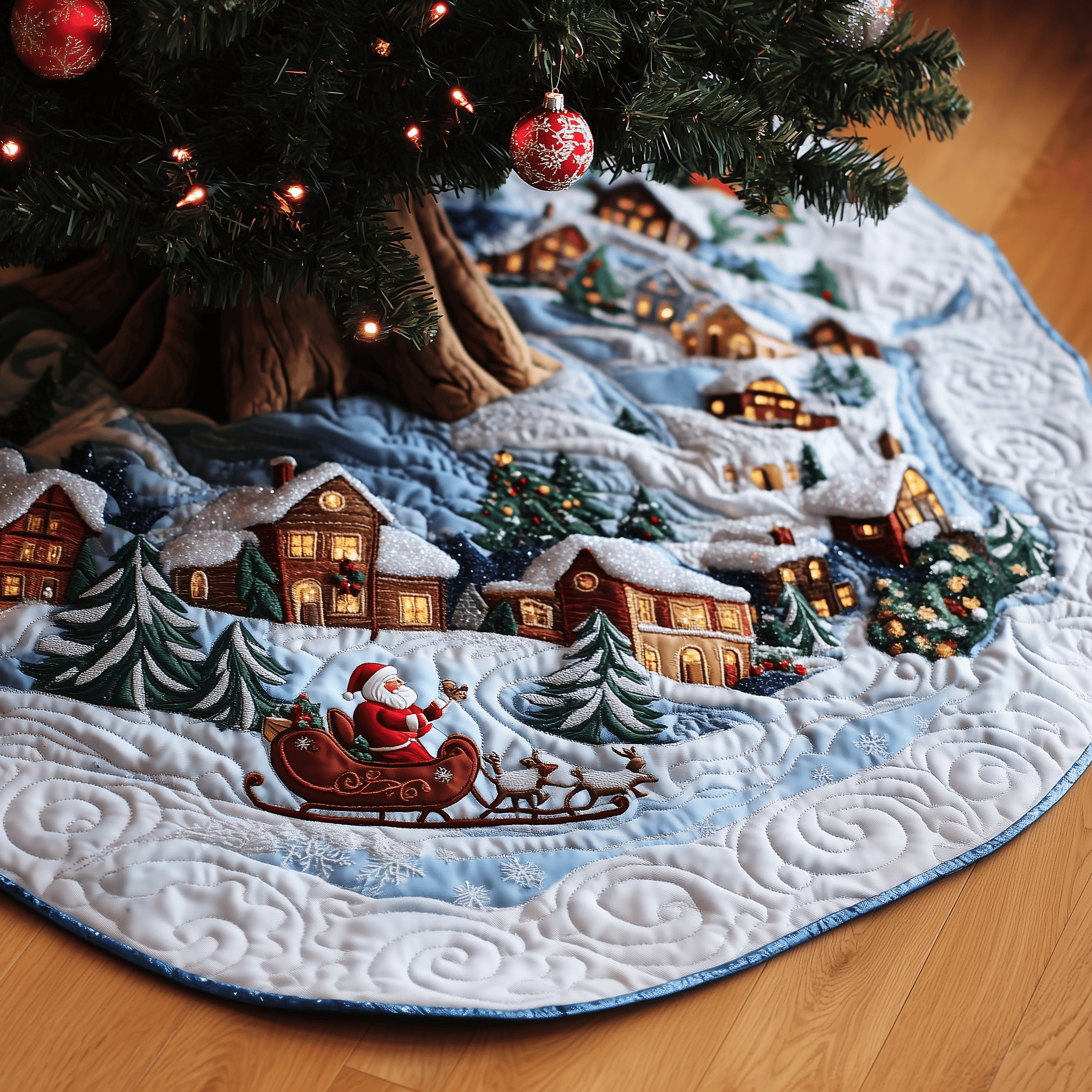 Christmas Winter Wonderland Quilted Tree Skirt Create Holiday Memories with a Safe and Chic Tree Skirt Christmas Winter Wonderland Quilted Tree Skirt Create Holiday Memories with a Safe and Chic Tree Skirt