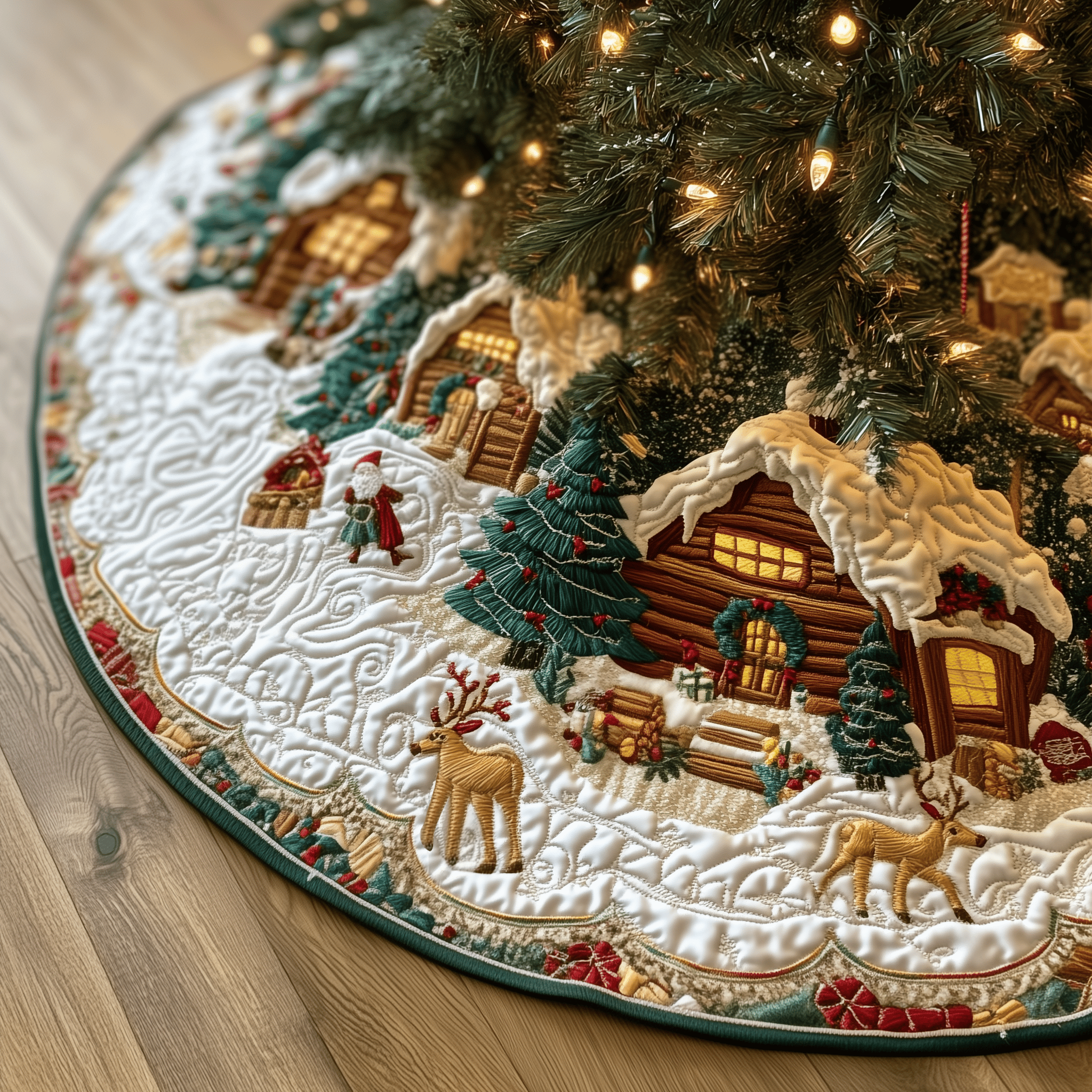 Christmas Winter Wonderland Quilted Tree Skirt Experience the Magic of Christmas with a Stylish Tree Skirt Christmas Winter Wonderland Quilted Tree Skirt Experience the Magic of Christmas with a Stylish Tree Skirt