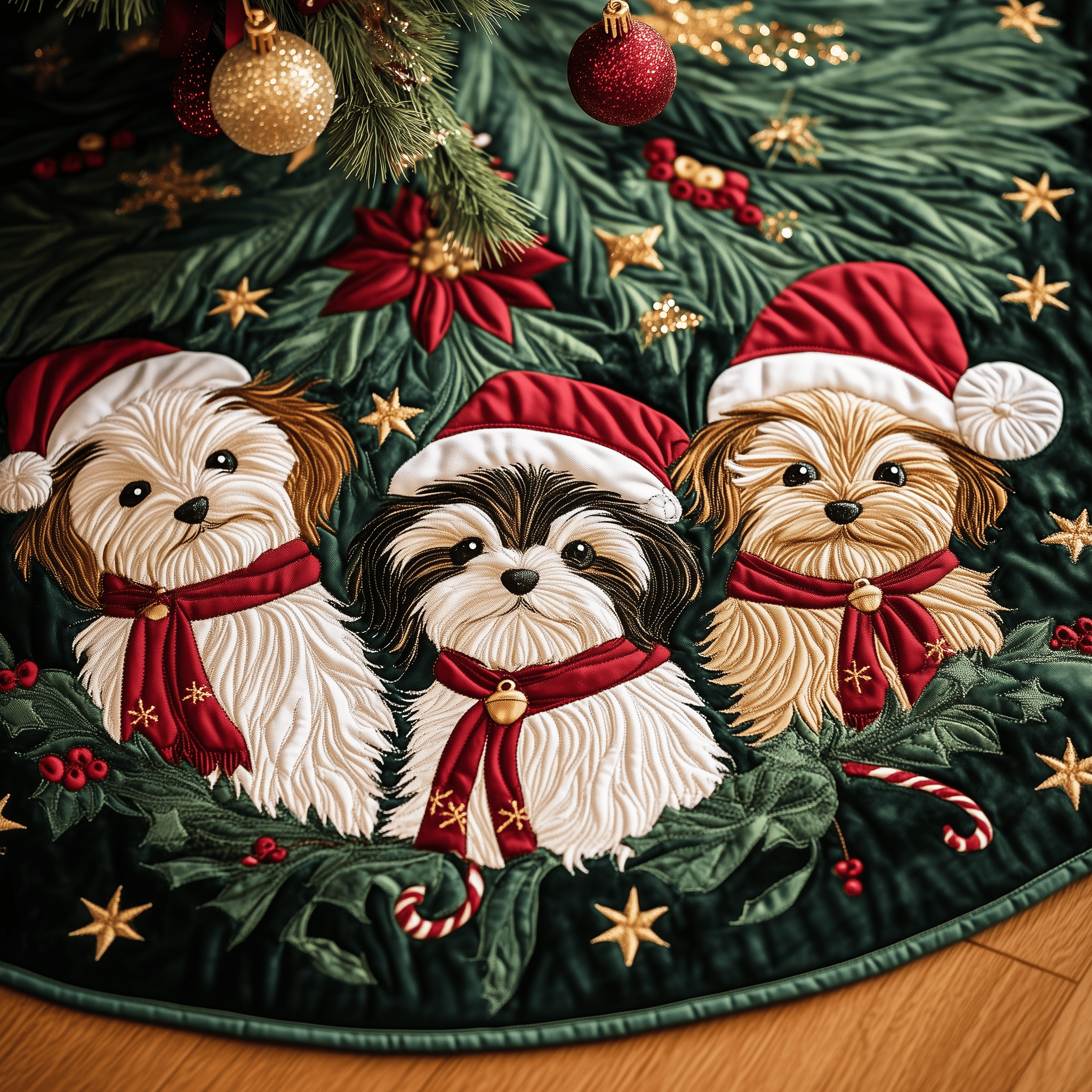Christmas Yorkie Quilted Tree Skirt Cherish Every Moment with a Stylish and Reliable Tree Skirt Christmas Yorkie Quilted Tree Skirt Cherish Every Moment with a Stylish and Reliable Tree Skirt