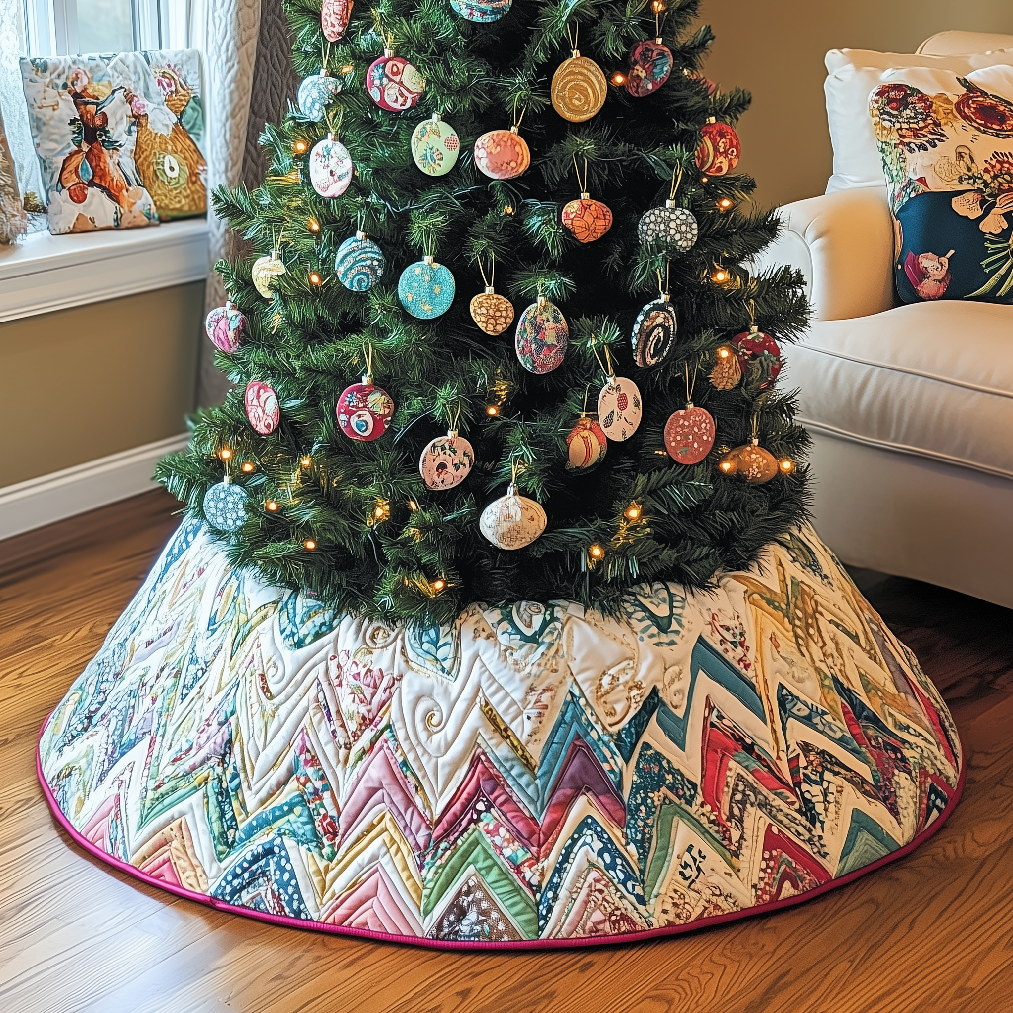 Classic Chevron Patchwork Quilted Tree Skirt Celebrate in Style with a Tree Skirt That Protects Classic Chevron Patchwork Quilted Tree Skirt Celebrate in Style with a Tree Skirt That Protects