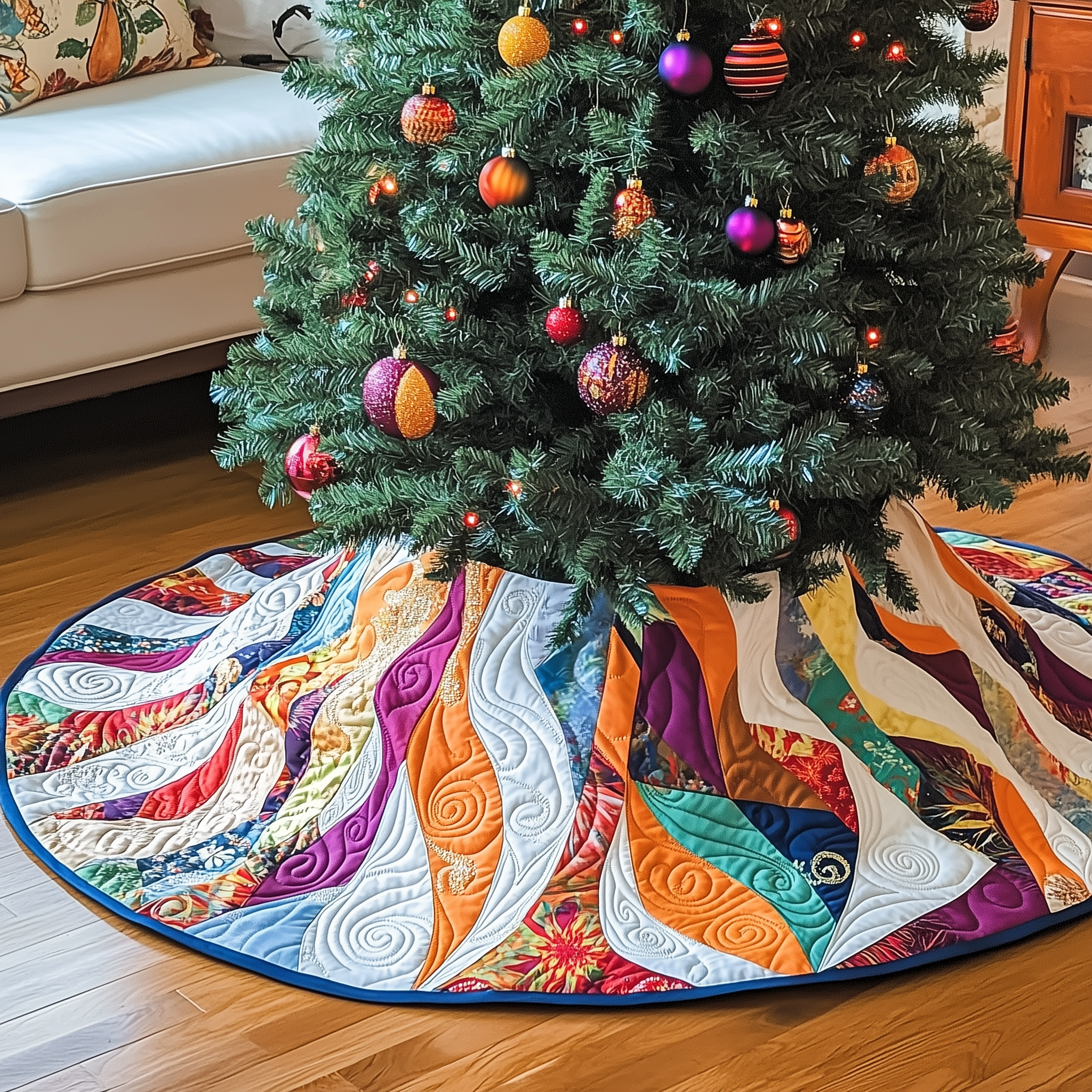 Classic Colorful Patchwork Quilted Tree Skirt Make Every Moment Merry with a Stylish Tree Skirt Classic Colorful Patchwork Quilted Tree Skirt Make Every Moment Merry with a Stylish Tree Skirt