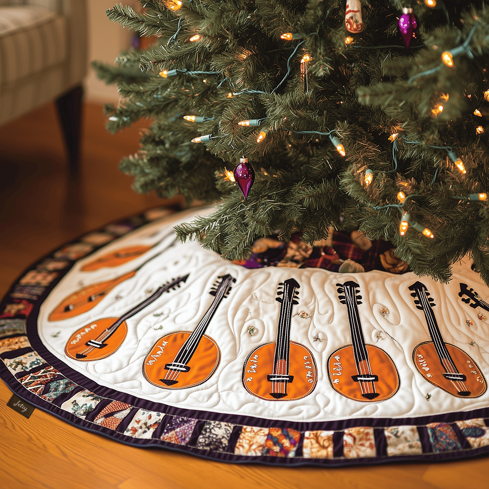 Classical Banjo Quilted Tree Skirt Bring the Whole Family Together with Protective Holiday Decor Classical Banjo Quilted Tree Skirt Bring the Whole Family Together with Protective Holiday Decor
