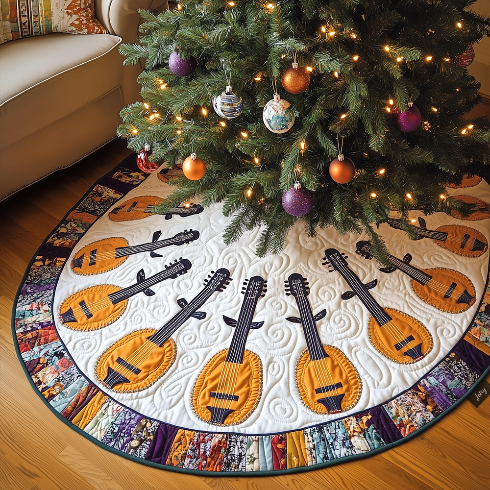 Classical Banjo Quilted Tree Skirt Celebrate Traditions Safely with a Timeless Tree Skirt Classical Banjo Quilted Tree Skirt Celebrate Traditions Safely with a Timeless Tree Skirt