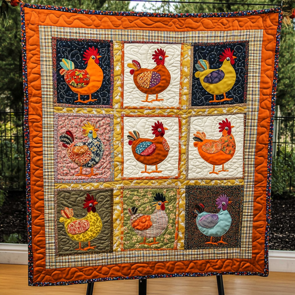 Cluckin Good Vibes Quilted Blanket Gift Ideas For Chicken Lovers Cluckin Good Vibes Quilted Blanket Gift Ideas For Chicken Lovers