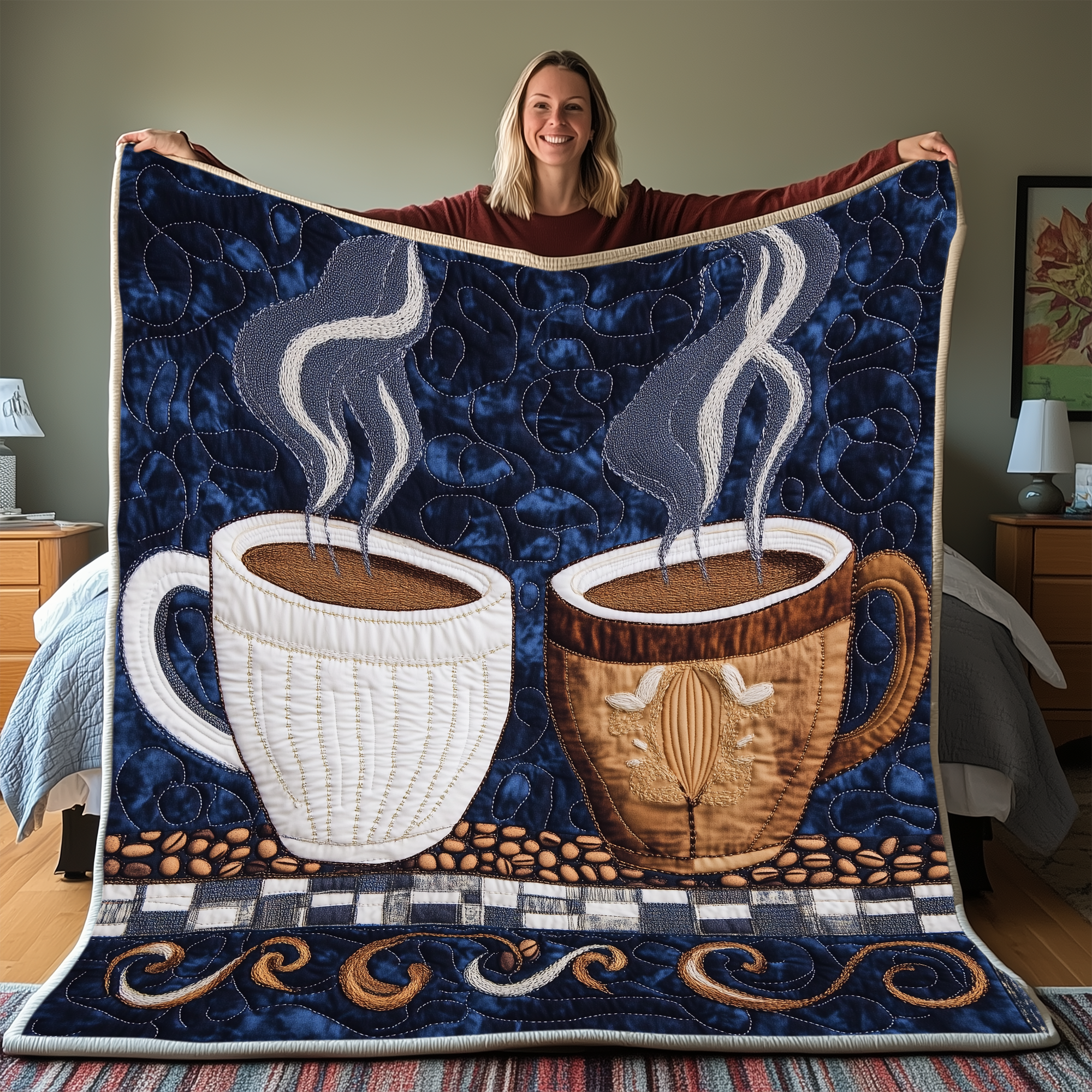 Coffee Cup Quilted Blanket Nice Throw Blankets Coffee Present Ideas Coffee Cup Quilted Blanket Nice Throw Blankets Coffee Present Ideas