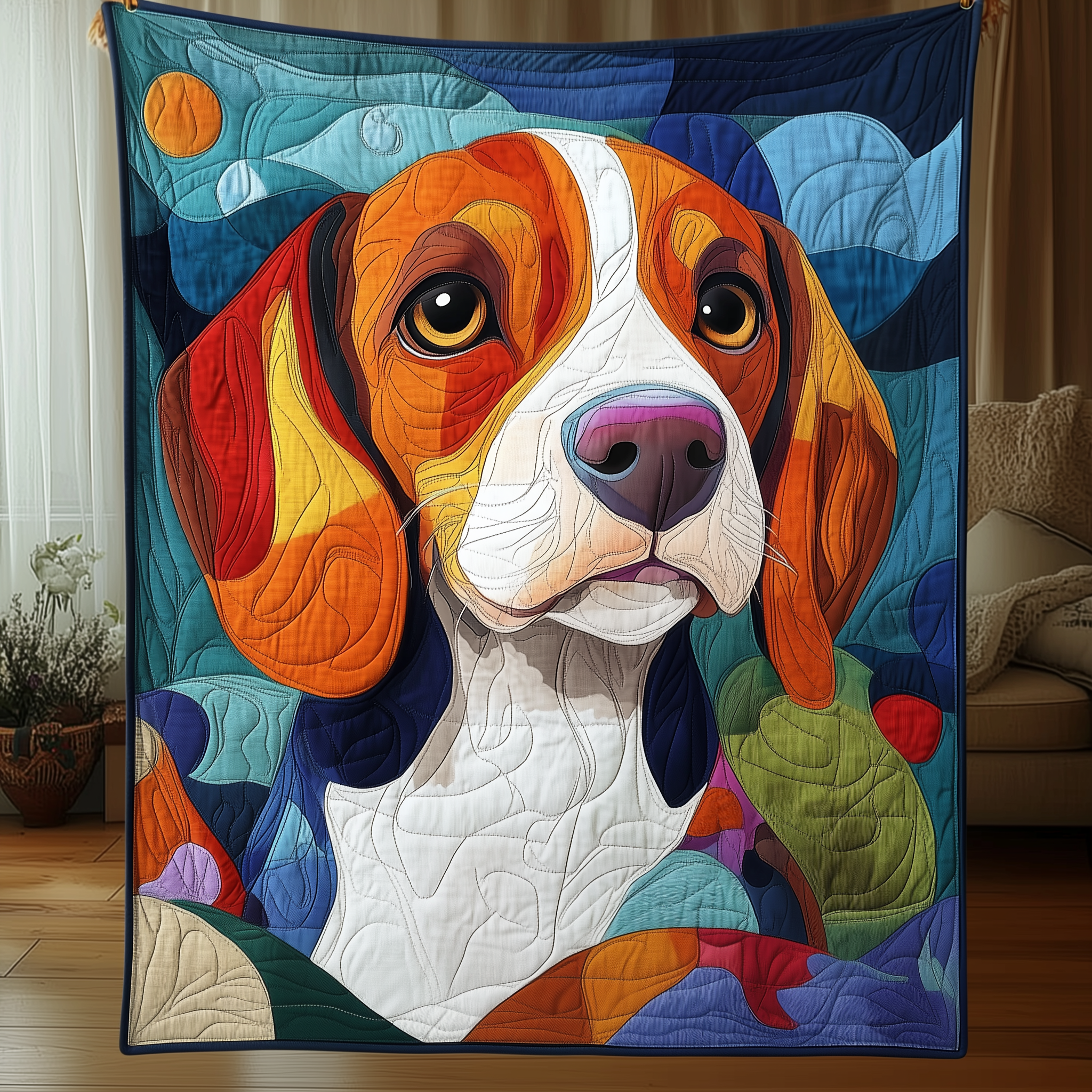 Colorful Beagle Quilted Blanket Enjoy Cozy Moments Together with the Perfect Blanket Colorful Beagle Quilted Blanket Enjoy Cozy Moments Together with the Perfect Blanket