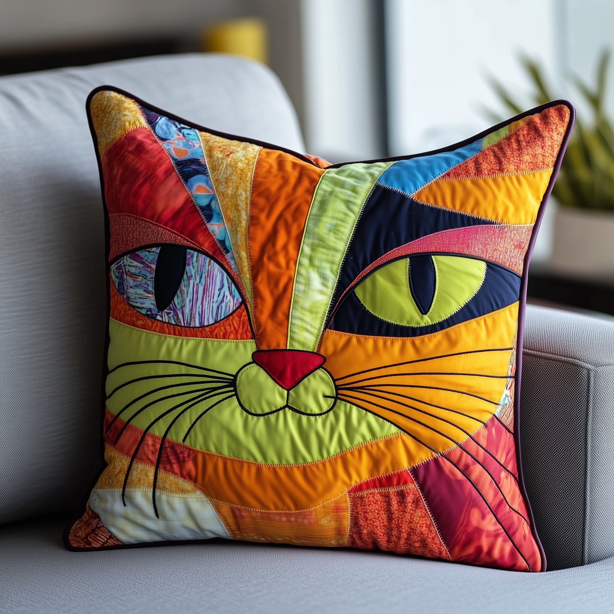 Colorful Cat Quilted Pillow Case Celebrate Every Morning with Pillow Cases That Feel Like Home Colorful Cat Quilted Pillow Case Celebrate Every Morning with Pillow Cases That Feel Like Home