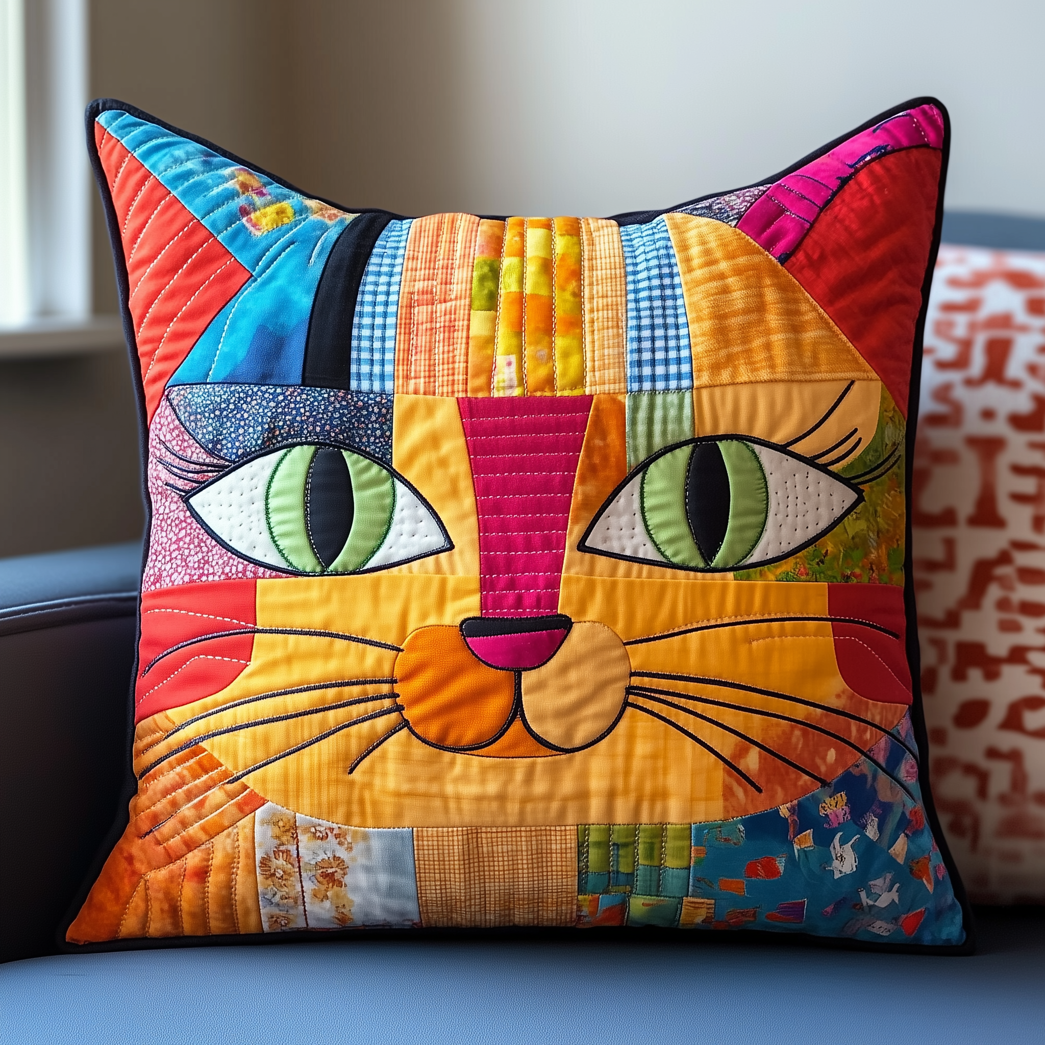 Colorful Cat Quilted Pillow Case Start and End Your Day with Pillow Cases You Love Colorful Cat Quilted Pillow Case Start and End Your Day with Pillow Cases You Love