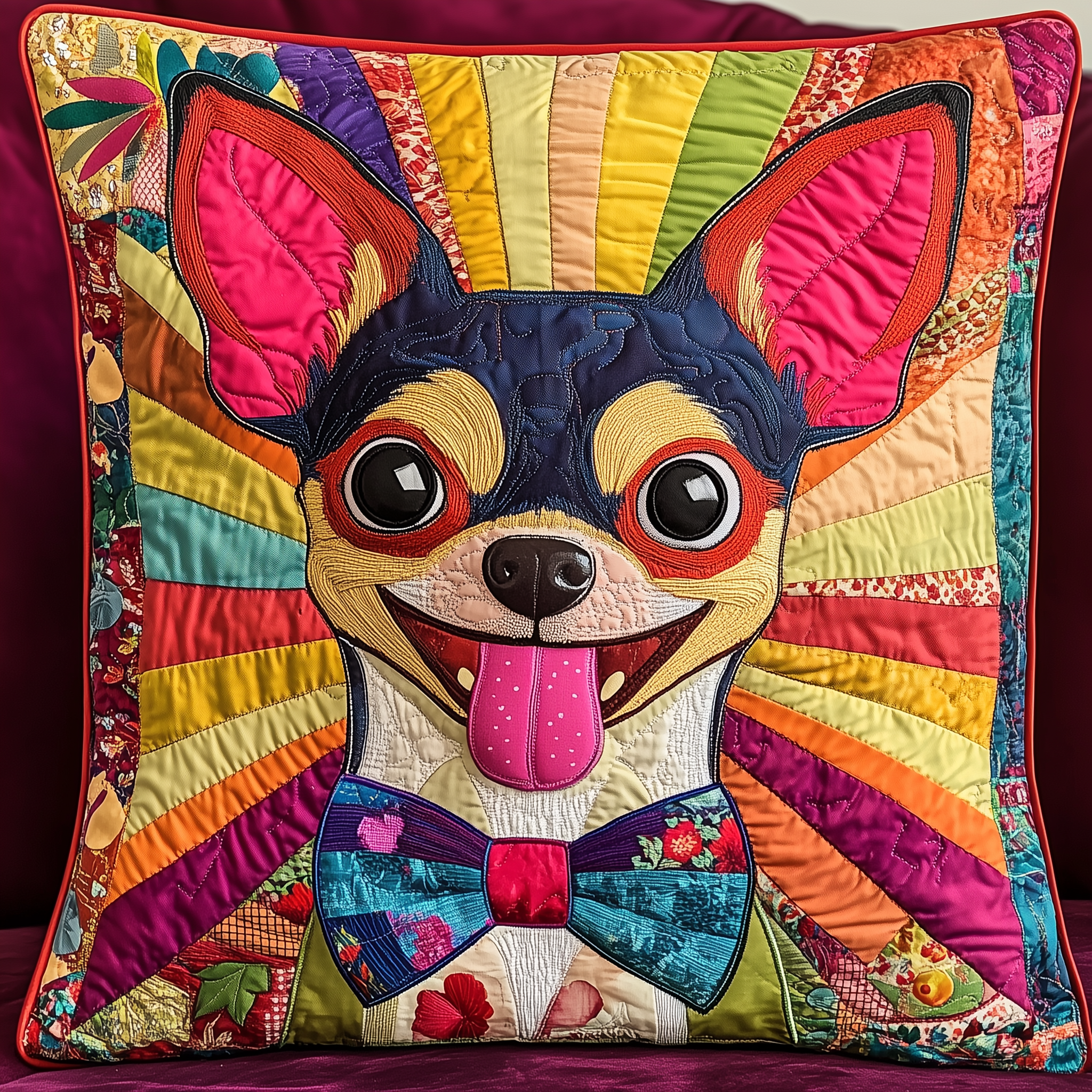 Colorful Chihuahua Quilted Pillow Case Add Elegance to Your Space with Stylish Pillow Cases Colorful Chihuahua Quilted Pillow Case Add Elegance to Your Space with Stylish Pillow Cases