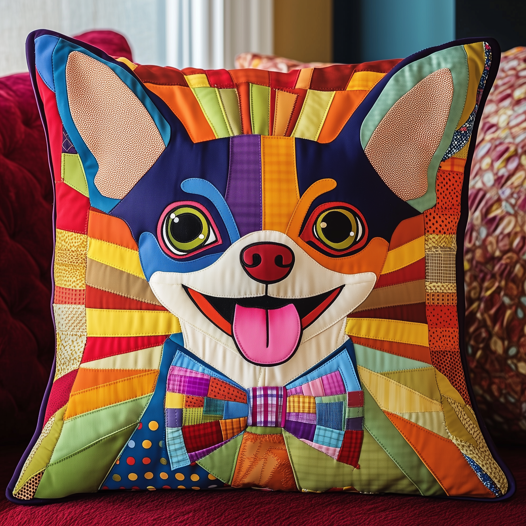 Colorful Chihuahua Quilted Pillow Case Chic Pillow Cases for a Bedroom That Stands Out Colorful Chihuahua Quilted Pillow Case Chic Pillow Cases for a Bedroom That Stands Out
