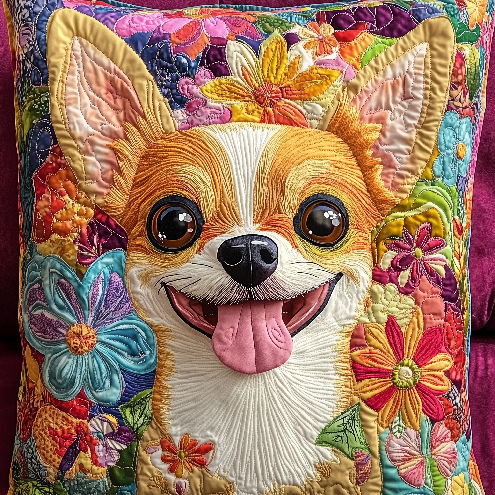 Colorful Chihuahua Quilted Pillow Case Quality You Can Feel Pillow Cases Designed to Last Colorful Chihuahua Quilted Pillow Case Quality You Can Feel Pillow Cases Designed to Last
