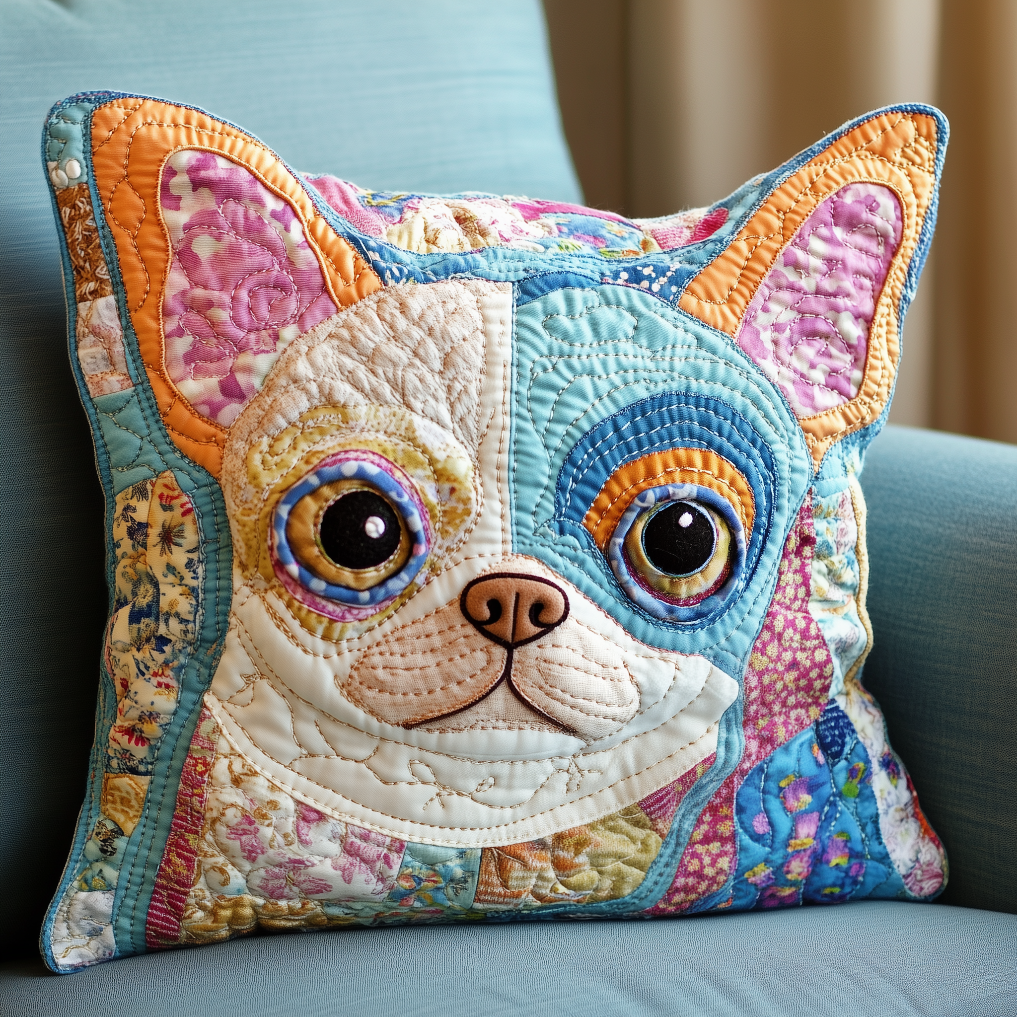 Colorful Chihuahua Quilted Pillow Case Relax and Sleep Better with a Premium Pillow Case Colorful Chihuahua Quilted Pillow Case Relax and Sleep Better with a Premium Pillow Case