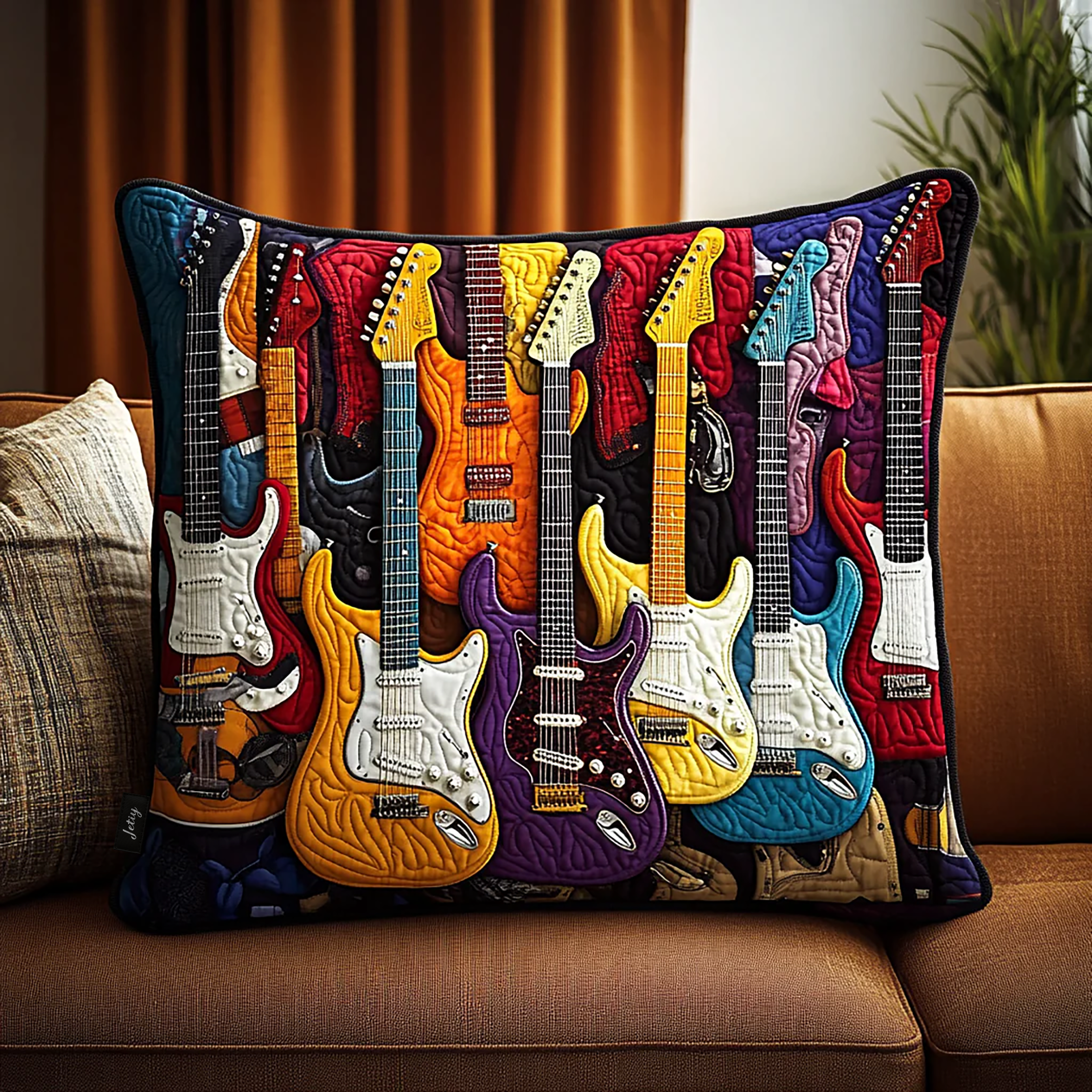 Colorful Guitar Quilted Pillow Case Bring Peace to Your Nights with a Soft and Durable Pillow Case Colorful Guitar Quilted Pillow Case Bring Peace to Your Nights with a Soft and Durable Pillow Case