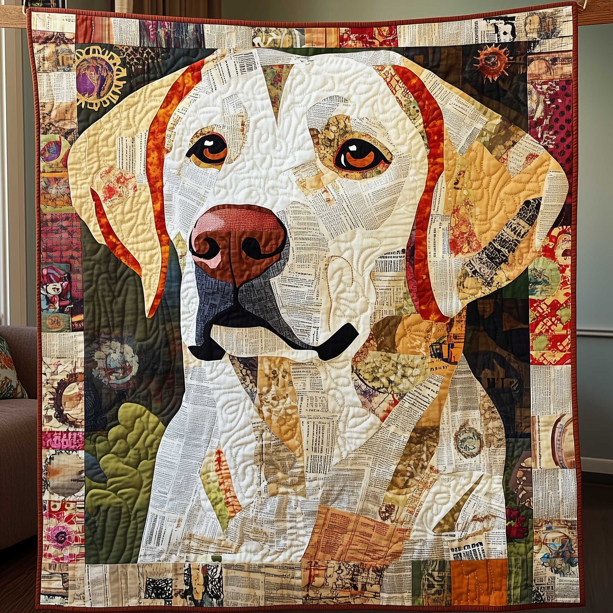 Colorful Labrador Retriever Quilted Blanket A Blanket for Every Season and Every Mood Colorful Labrador Retriever Quilted Blanket A Blanket for Every Season and Every Mood