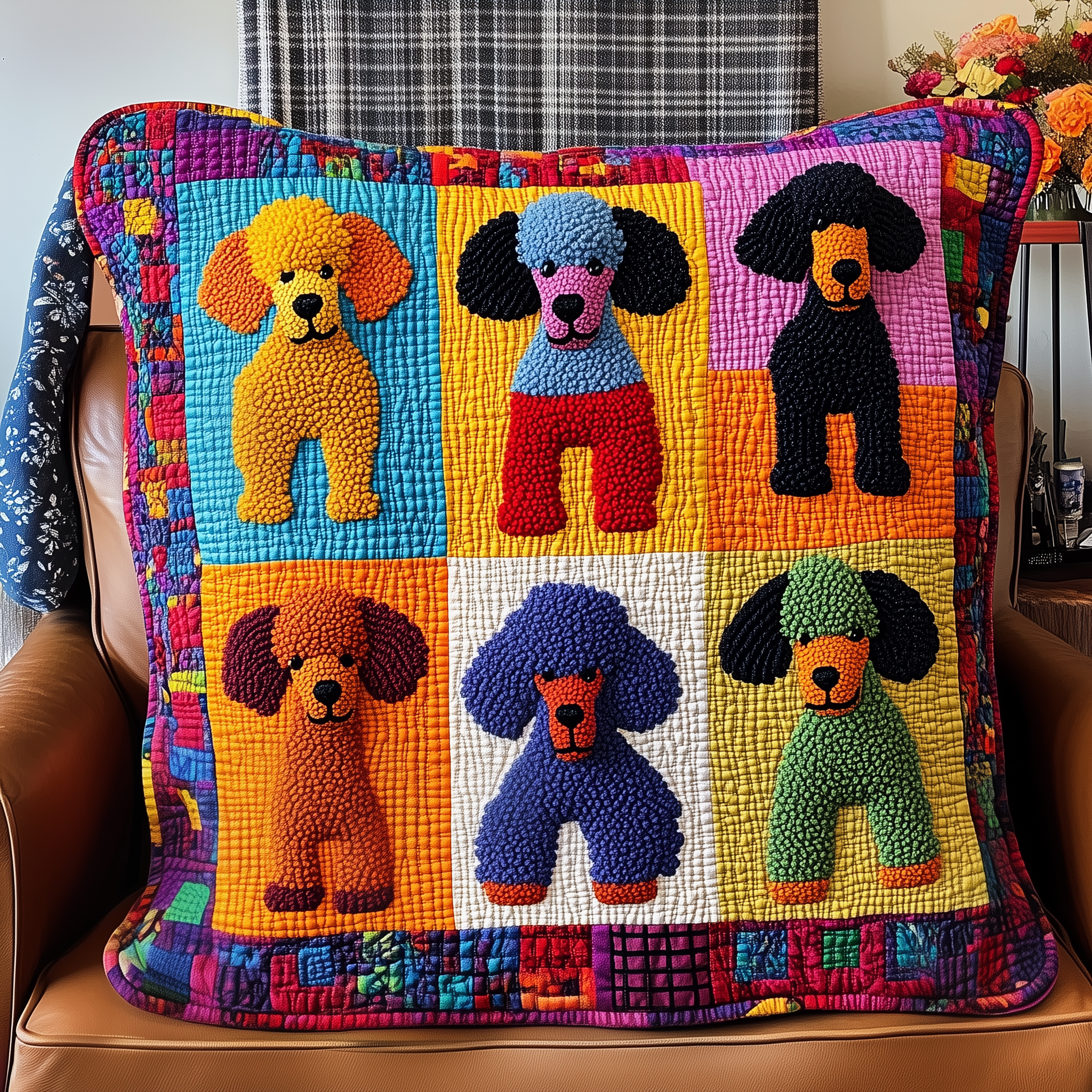 Colorful Poodle Quilted Pillow Case Dream Freely with Pillow Cases You Can Trust Colorful Poodle Quilted Pillow Case Dream Freely with Pillow Cases You Can Trust