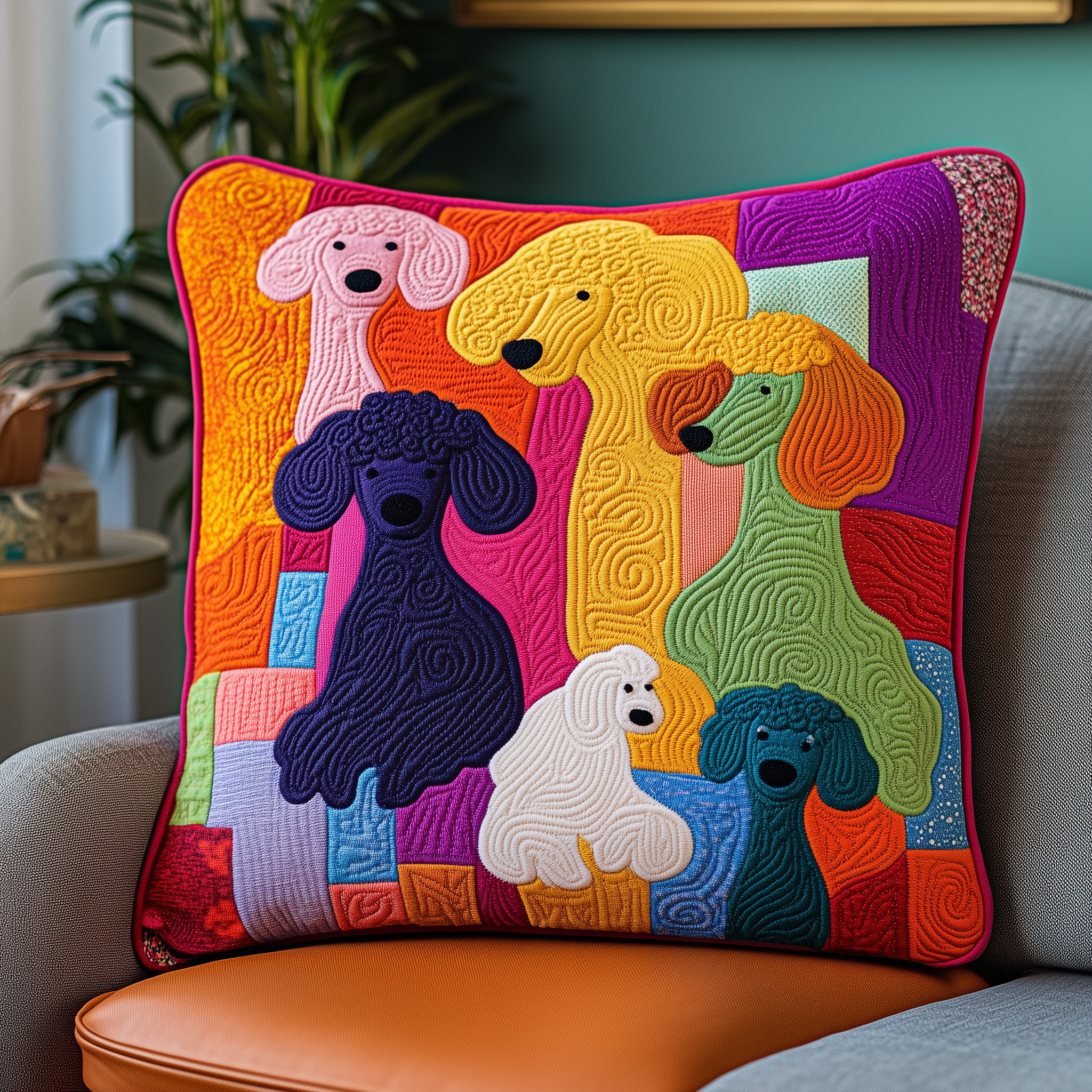 Colorful Poodle Quilted Pillow Case Stay Cool All Night with Advanced Pillow Case Designs Colorful Poodle Quilted Pillow Case Stay Cool All Night with Advanced Pillow Case Designs