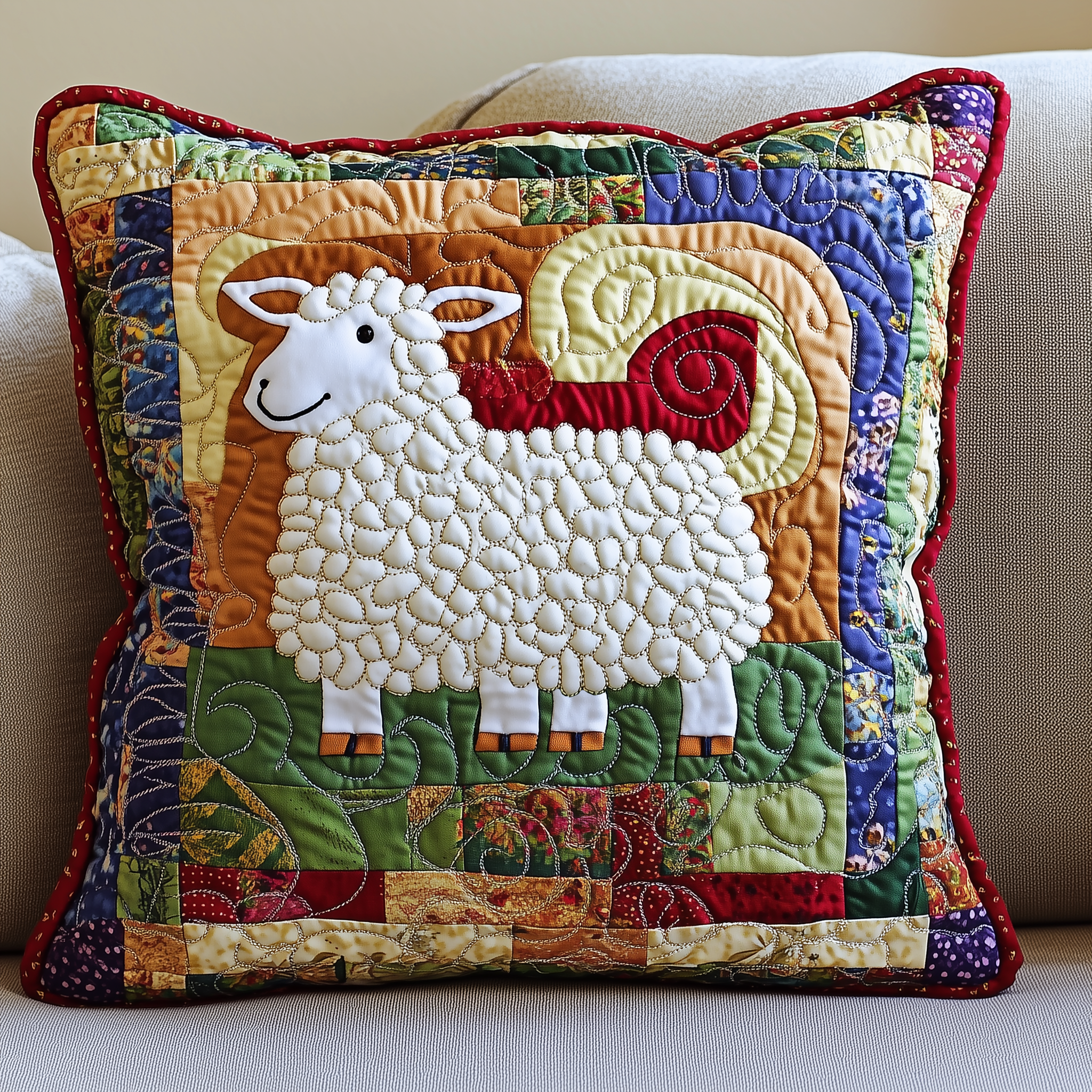 Colorful Sheep Quilted Pillow Case Dream Freely with Pillow Cases You Can Trust Colorful Sheep Quilted Pillow Case Dream Freely with Pillow Cases You Can Trust
