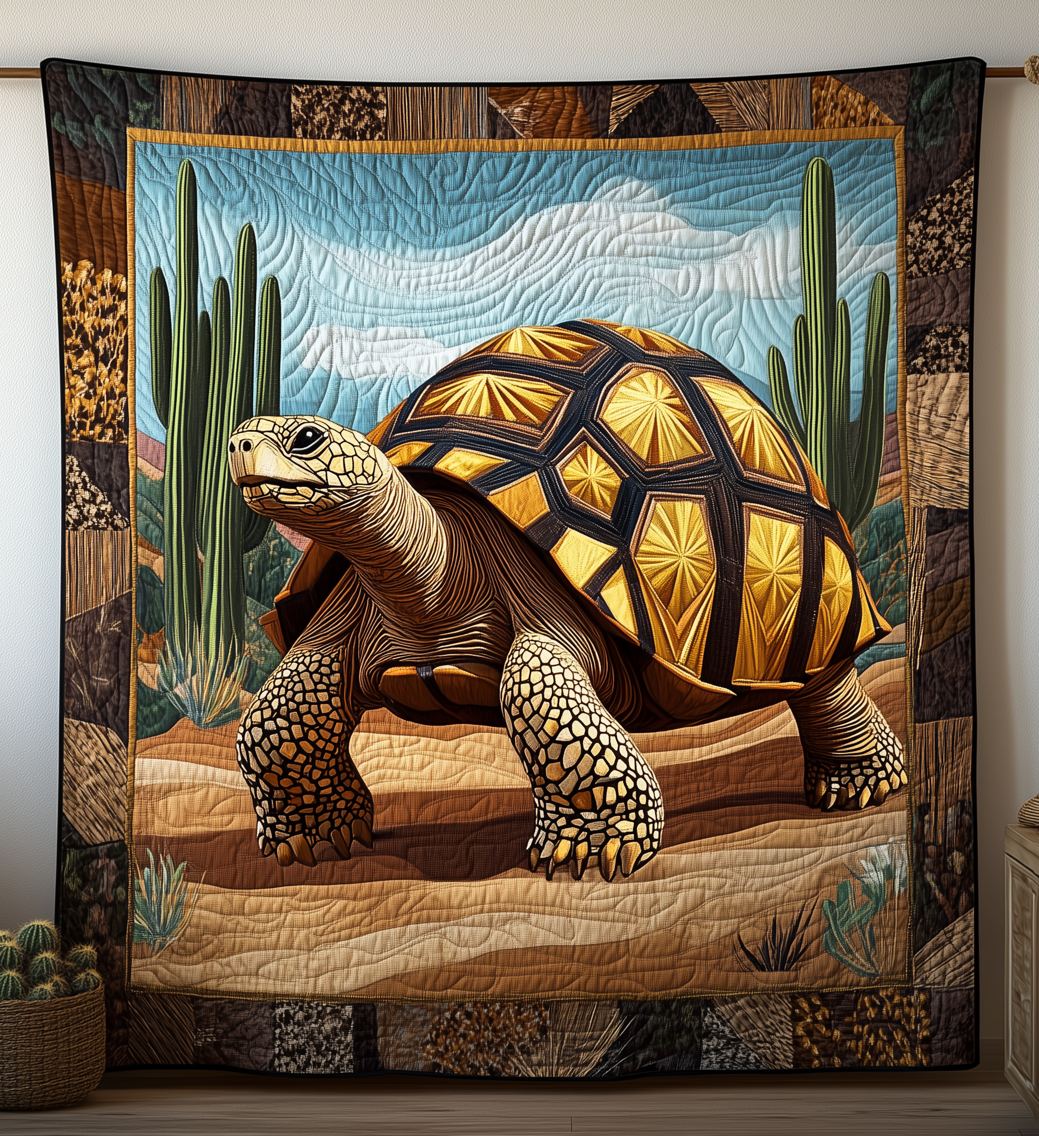 Colorful Tortoise Quilted Blanket Cute Unique Blanket Item Merch Gifts With Turtles On Them Colorful Tortoise Quilted Blanket Cute Unique Blanket Item Merch Gifts With Turtles On Them