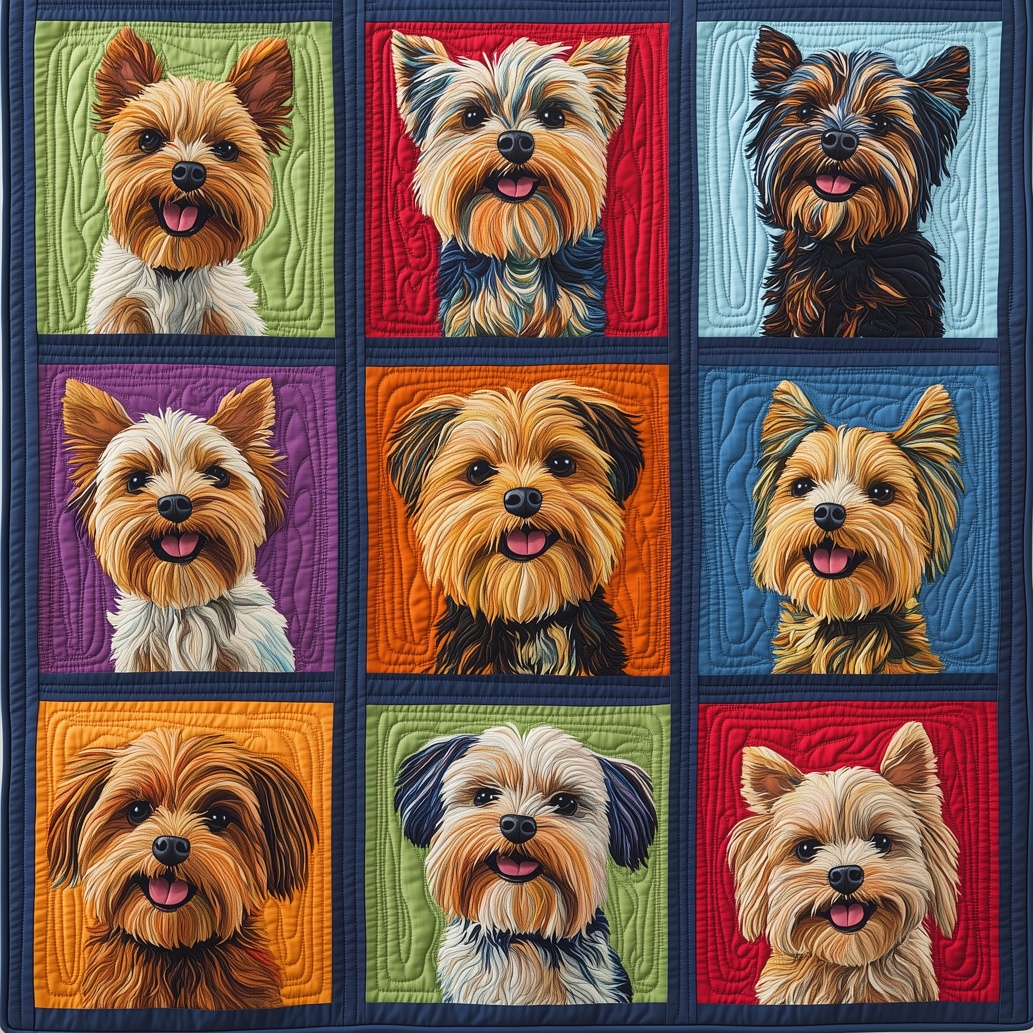 Colorful Yorkie Quilted Blanket A Blanket That Makes Family Nights Extra Special Colorful Yorkie Quilted Blanket A Blanket That Makes Family Nights Extra Special