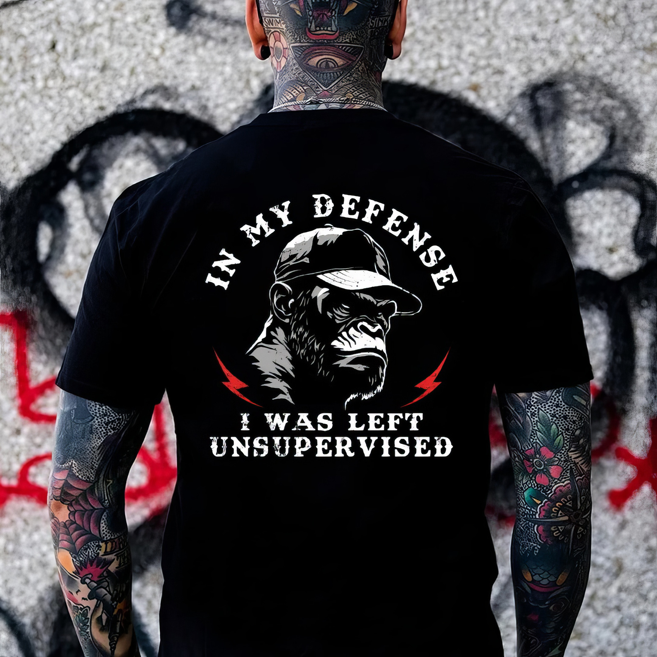 Cool Monkey In My Defense I Was Left Unsupervised T-Shirt Cool Gifts For Dad Cool Monkey In My Defense I Was Left Unsupervised T-Shirt Cool Gifts For Dad