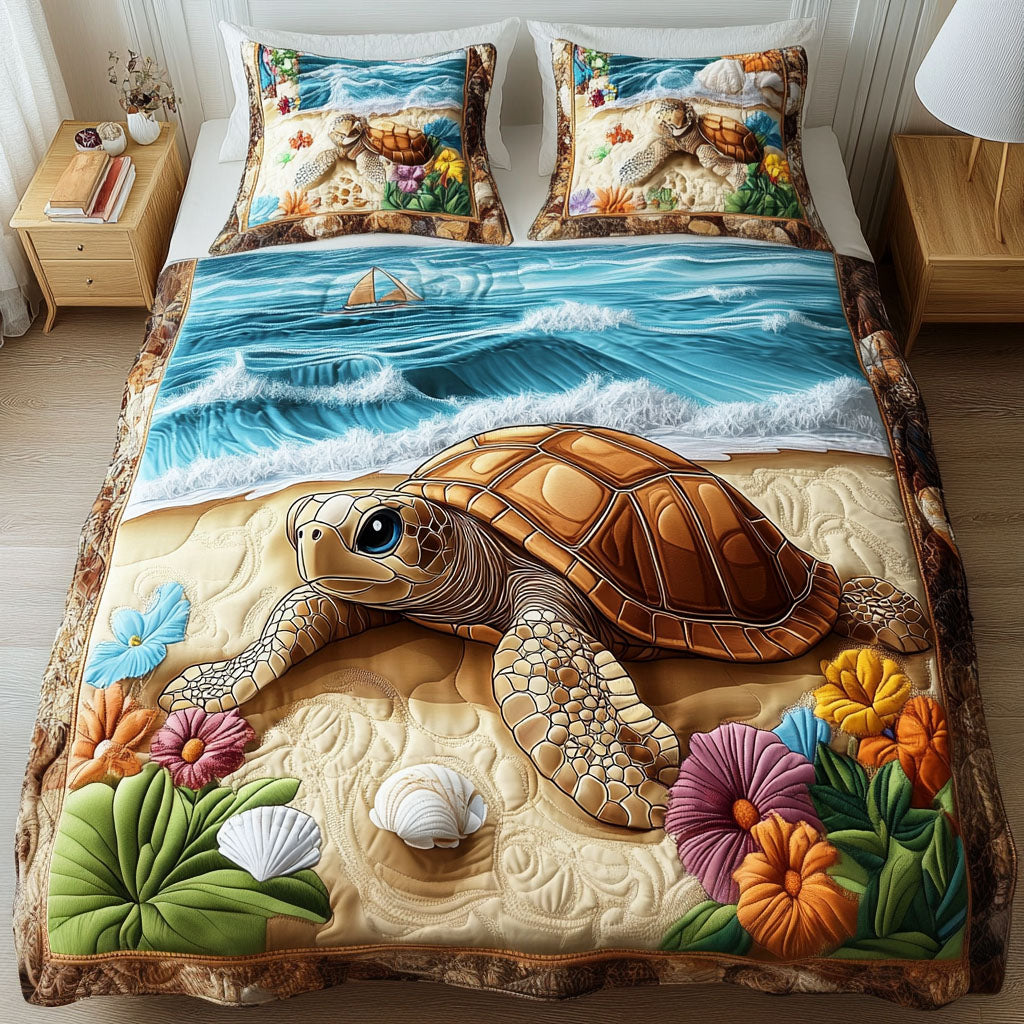 Coral Glider Quilted Bedding Set Gift For Ocean Lover Coral Glider Quilted Bedding Set Gift For Ocean Lover