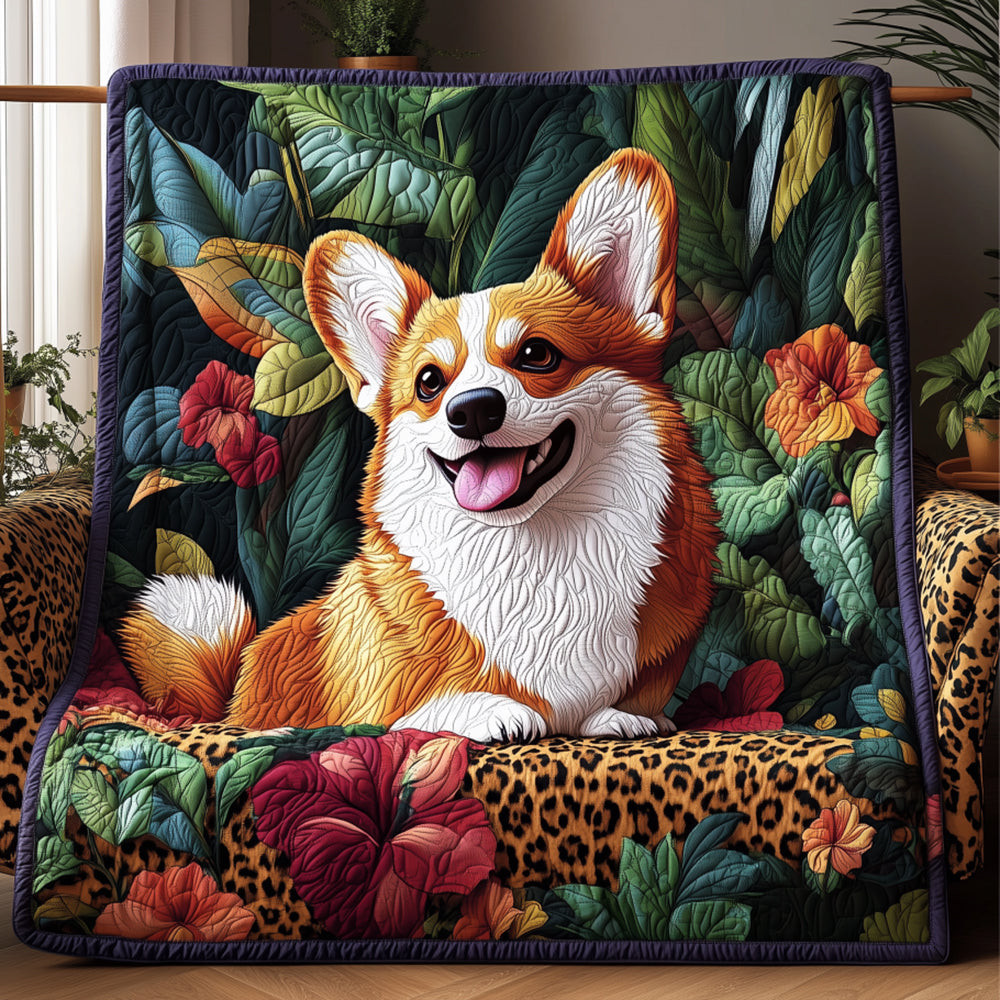 Corgi Leopard Quilted Blanket Enjoy Cozy Moments Together with the Perfect Blanket Corgi Leopard Quilted Blanket Enjoy Cozy Moments Together with the Perfect Blanket