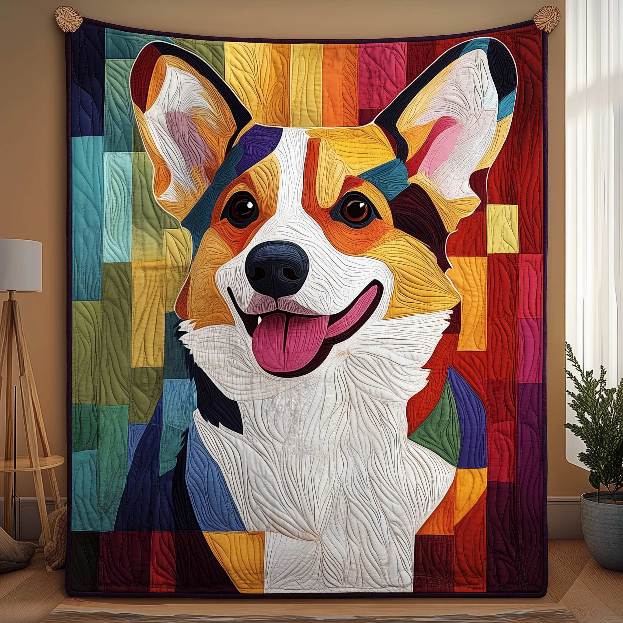 Corgi Quilted Blanket Create Warm Memories with Our Blanket for All Ages Corgi Quilted Blanket Create Warm Memories with Our Blanket for All Ages
