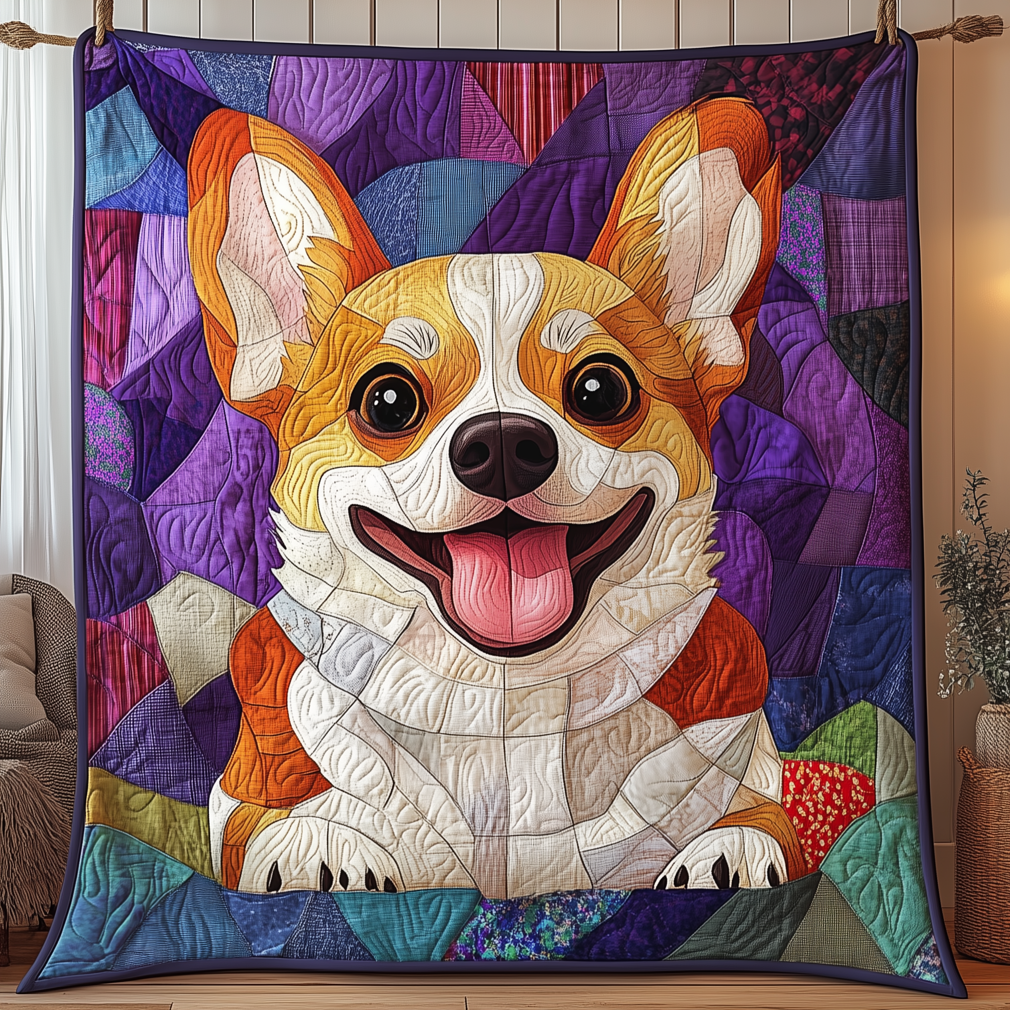 Corgi Quilted Blanket Create Warm Memories with Our Blanket for All Ages Corgi Quilted Blanket Create Warm Memories with Our Blanket for All Ages