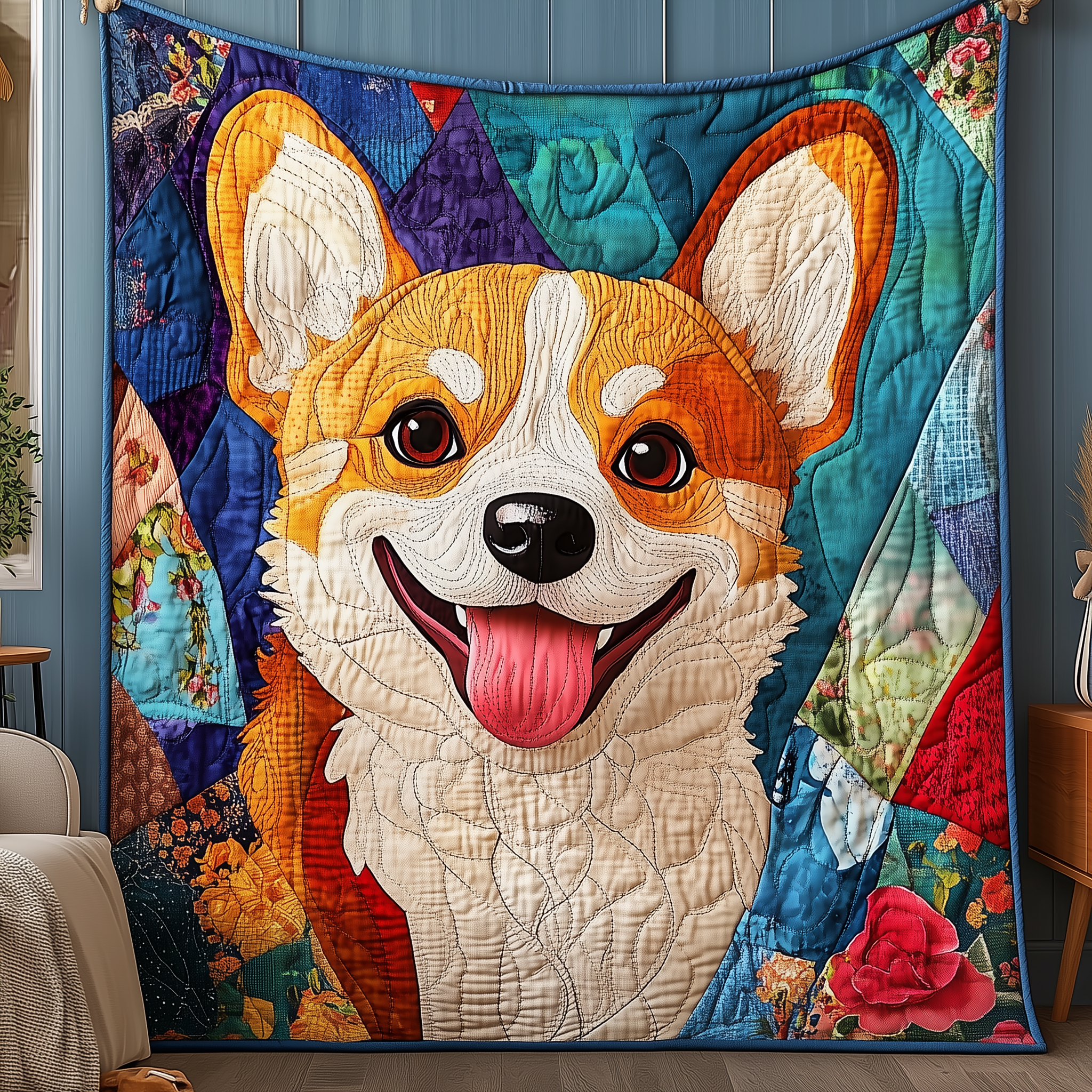 Corgi Quilted Blanket Feel Closer to Your Loved Ones with a Shared Blanket Corgi Quilted Blanket Feel Closer to Your Loved Ones with a Shared Blanket