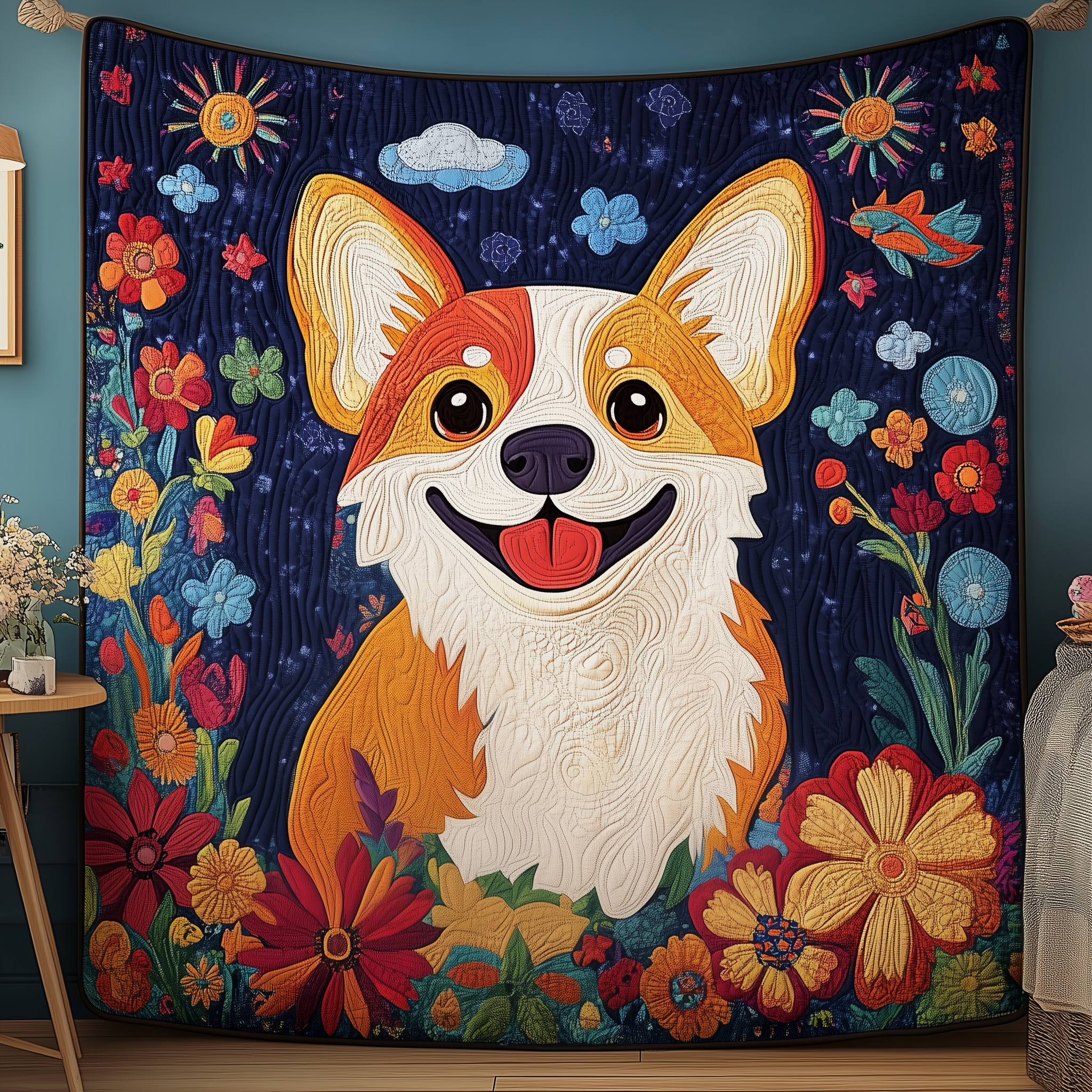Corgi Quilted Blanket Snuggle Up with a Blanket That Brings Everyone Closer Corgi Quilted Blanket Snuggle Up with a Blanket That Brings Everyone Closer