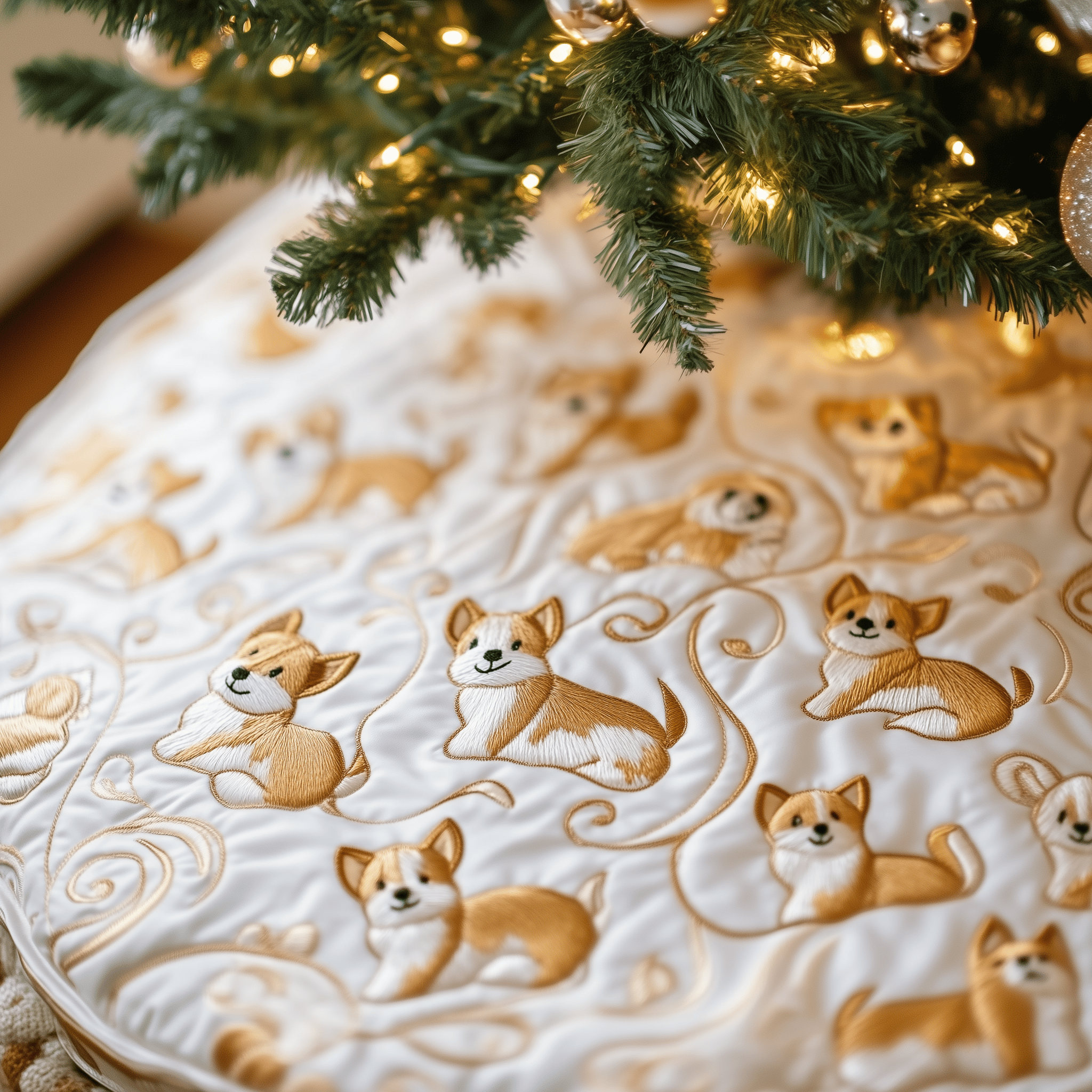 Corgi Quilted Tree Skirt Relax and Let the Holidays Shine with a Trusted Tree Skirt Corgi Quilted Tree Skirt Relax and Let the Holidays Shine with a Trusted Tree Skirt