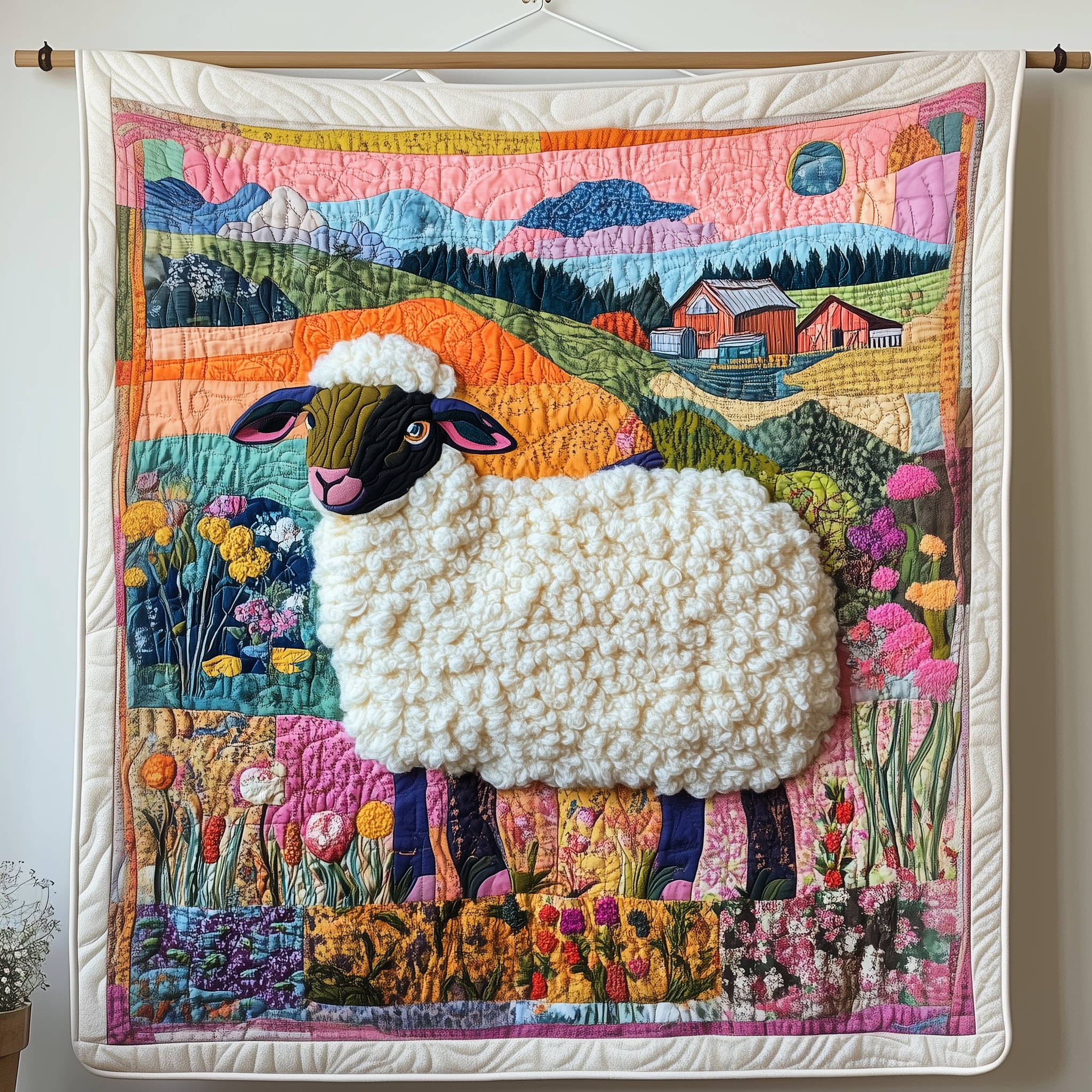 Countryside Sheep Quilted Blanket Throw Blankets For Couch Gift Ideas For Daughter In Law Countryside Sheep Quilted Blanket Throw Blankets For Couch Gift Ideas For Daughter In Law