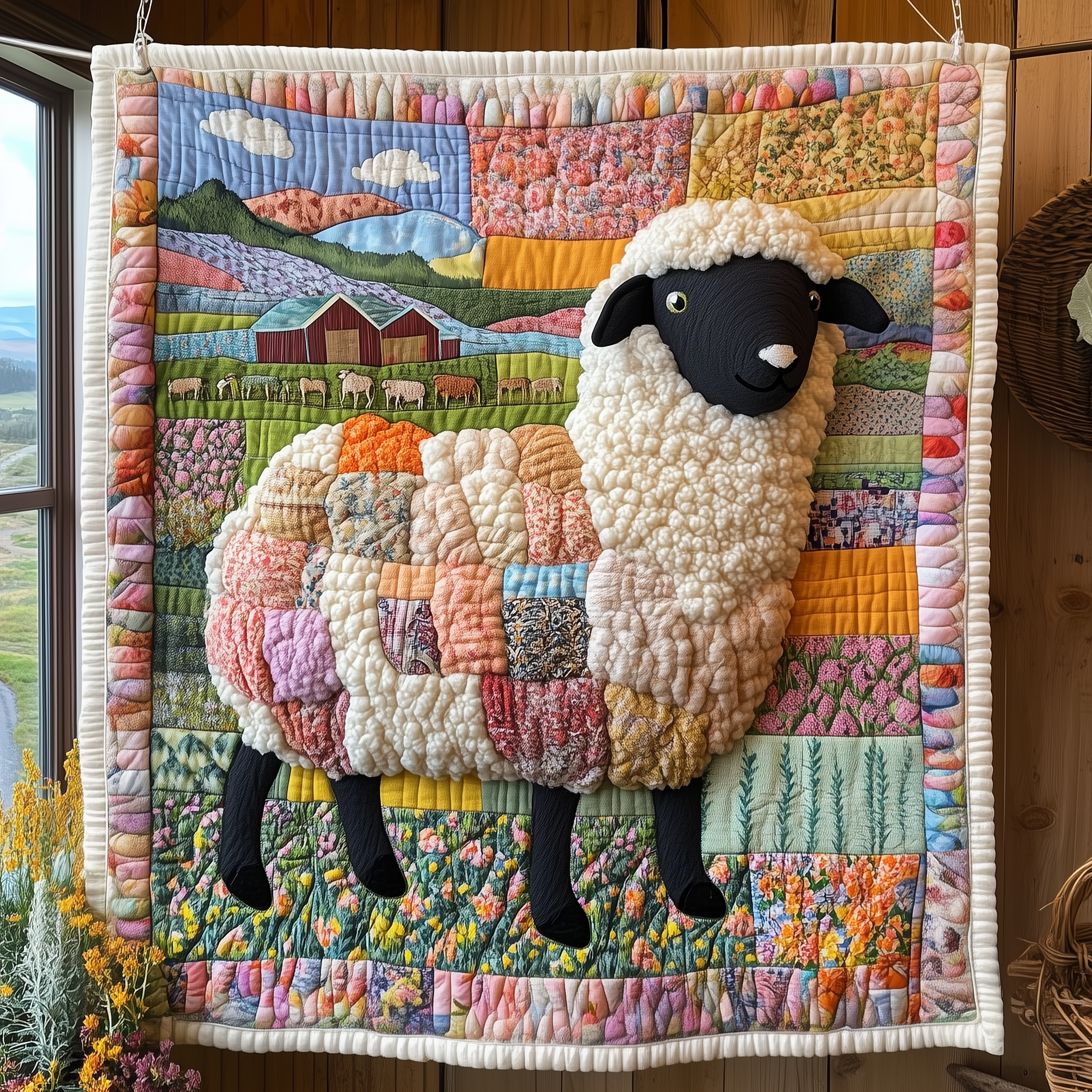 Countryside Sheep Quilted Blanket Throw Blankets For Couch Necklace From Dad To Daughter Countryside Sheep Quilted Blanket Throw Blankets For Couch Necklace From Dad To Daughter