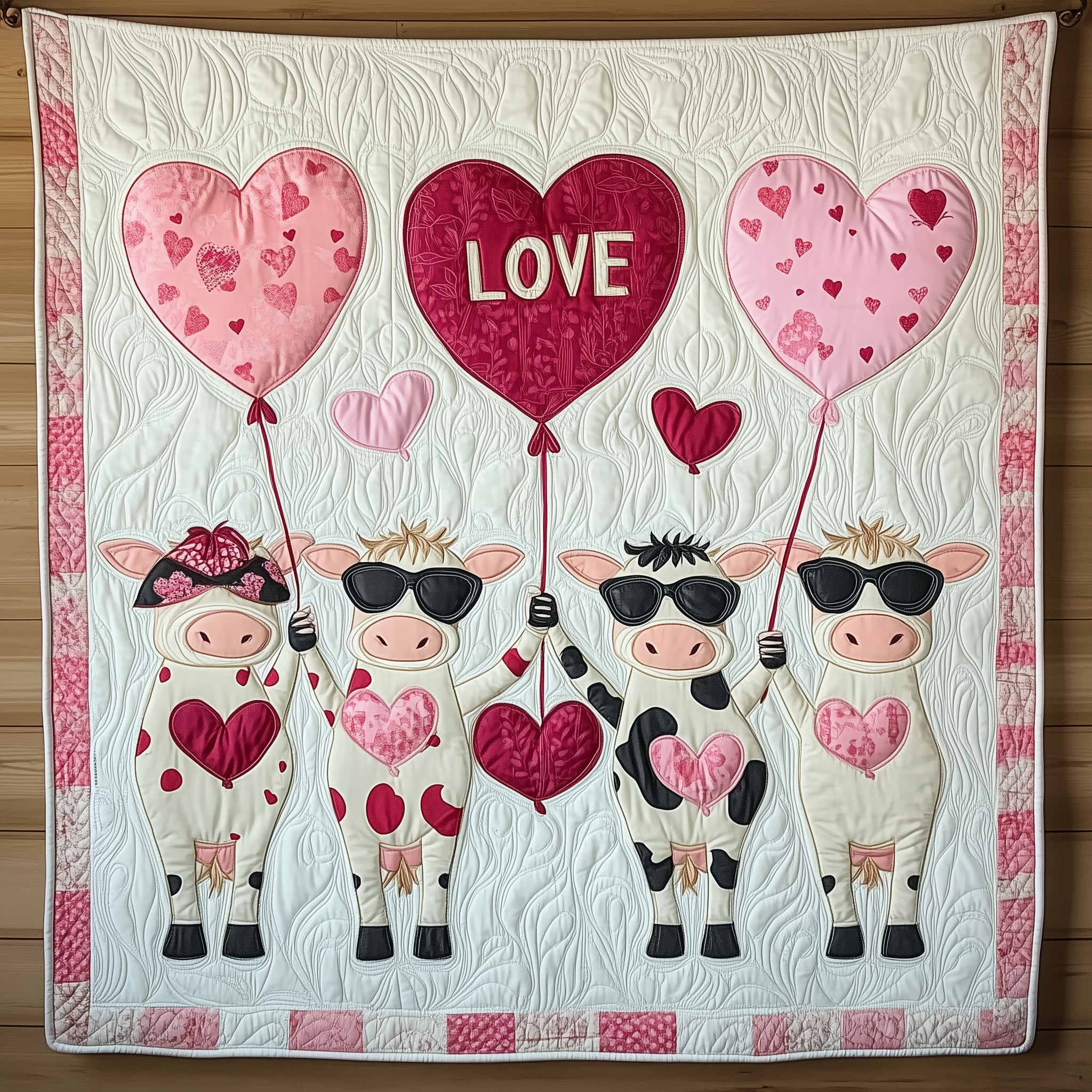 Cow Valentine Quilted Blanket Cute Unique Blanket Item Merch Cute Valentines Gifts Cow Valentine Quilted Blanket Cute Unique Blanket Item Merch Cute Valentines Gifts