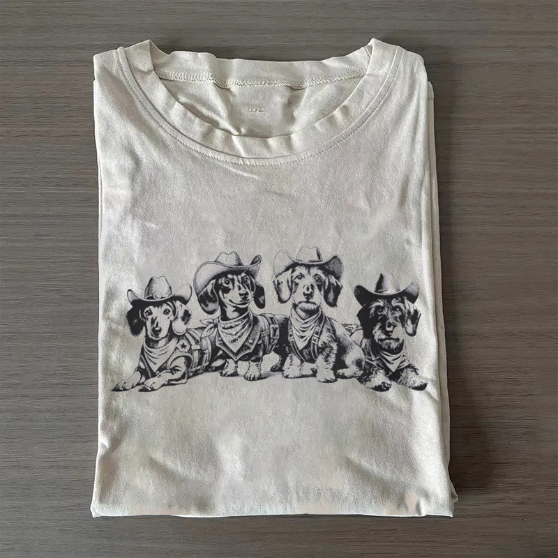 Cowboy Dachshund T-Shirt Dachshund Lovers Lovely T-Shirt Simple Father'S Day Gift Ideas Cowboy Dachshund T-Shirt Dachshund Lovers Lovely T-Shirt Simple Father'S Day Gift Ideas